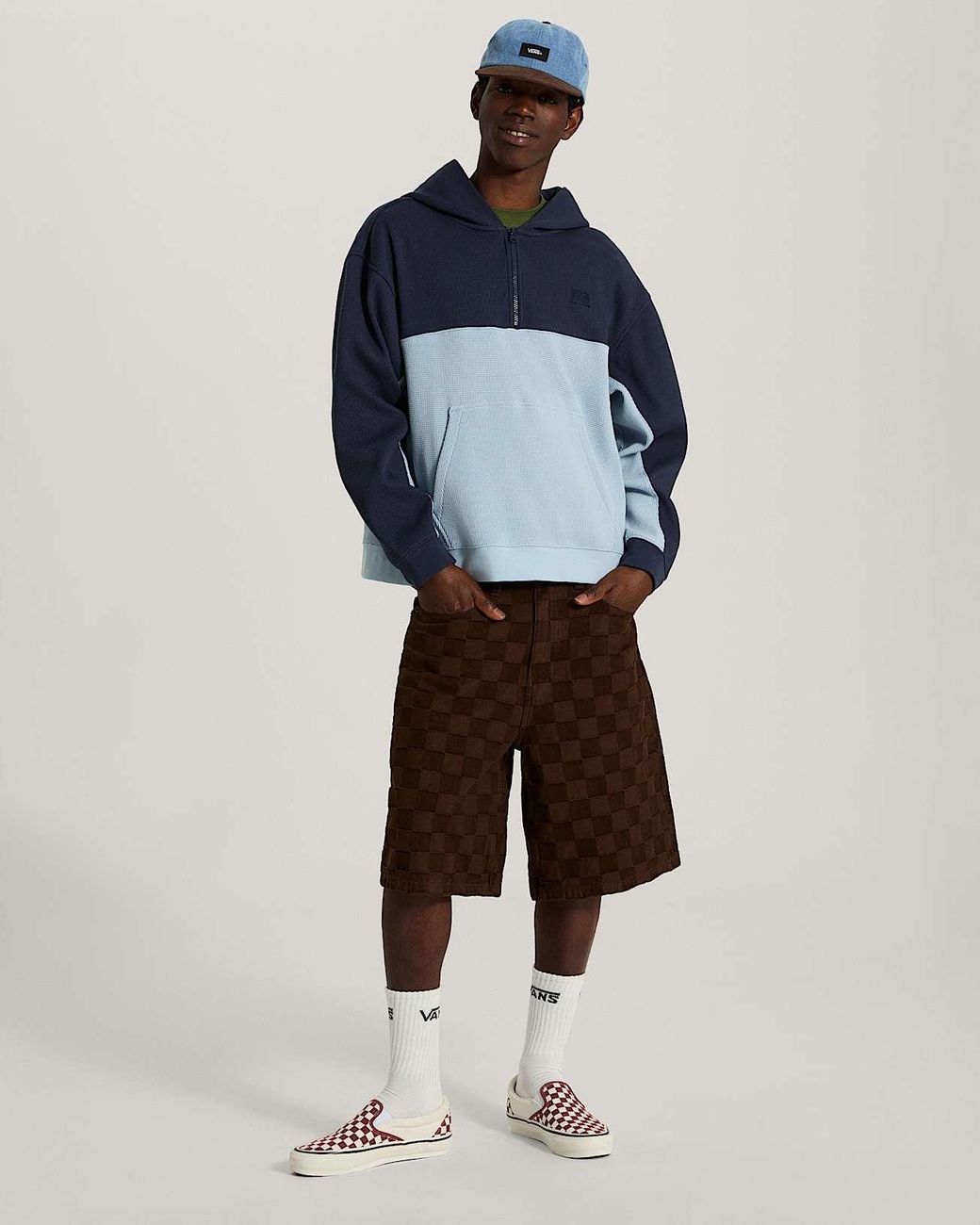 Vans Blue X Rowan Quarter Zip Hoodie for men