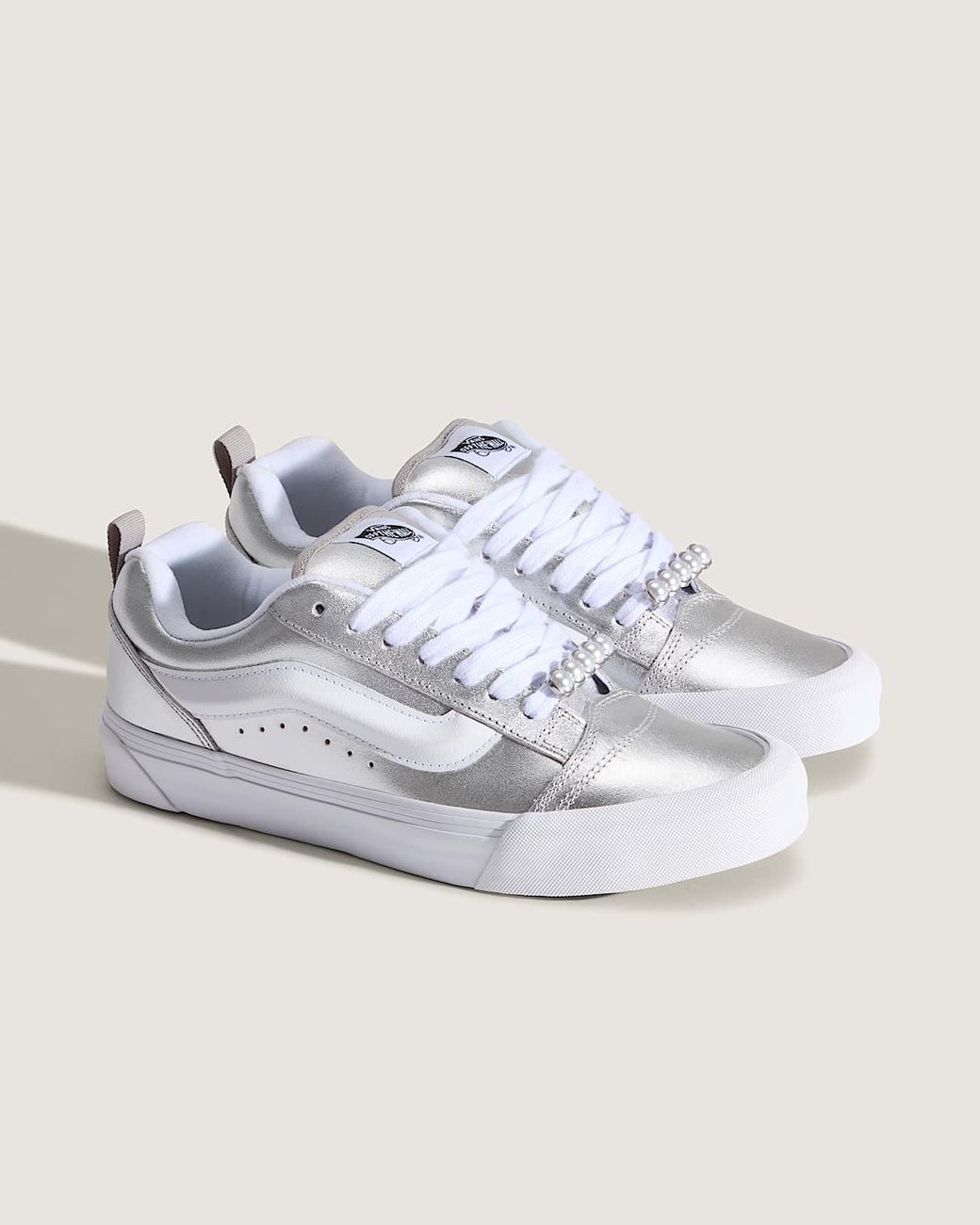 Vans White Knu Skool Shoes for men