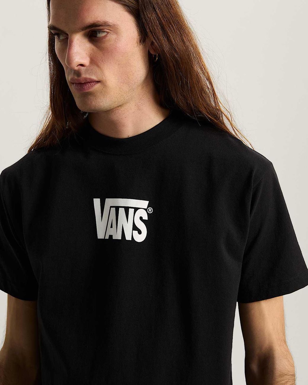 Vans Black Stretch Logo T-Shirt for men