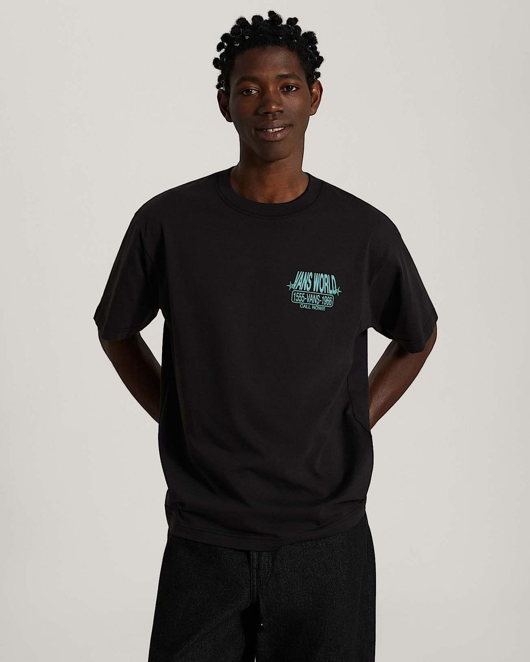 Vans Black World Intl Ss Tee for men