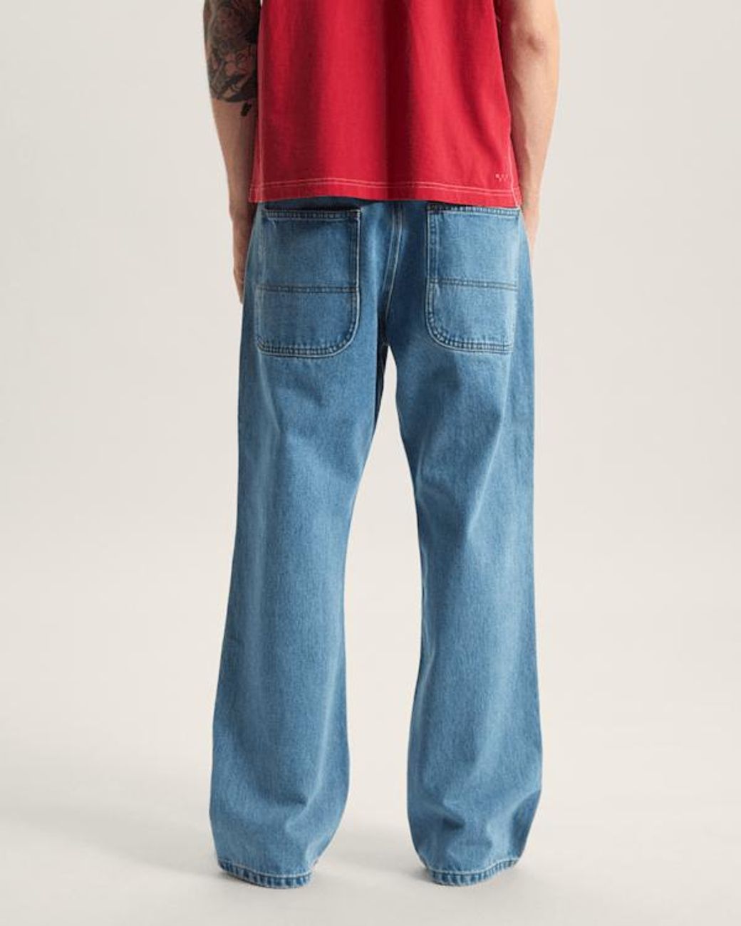 Vans Blue Skate Loose Bootcut Denim Trousers for men