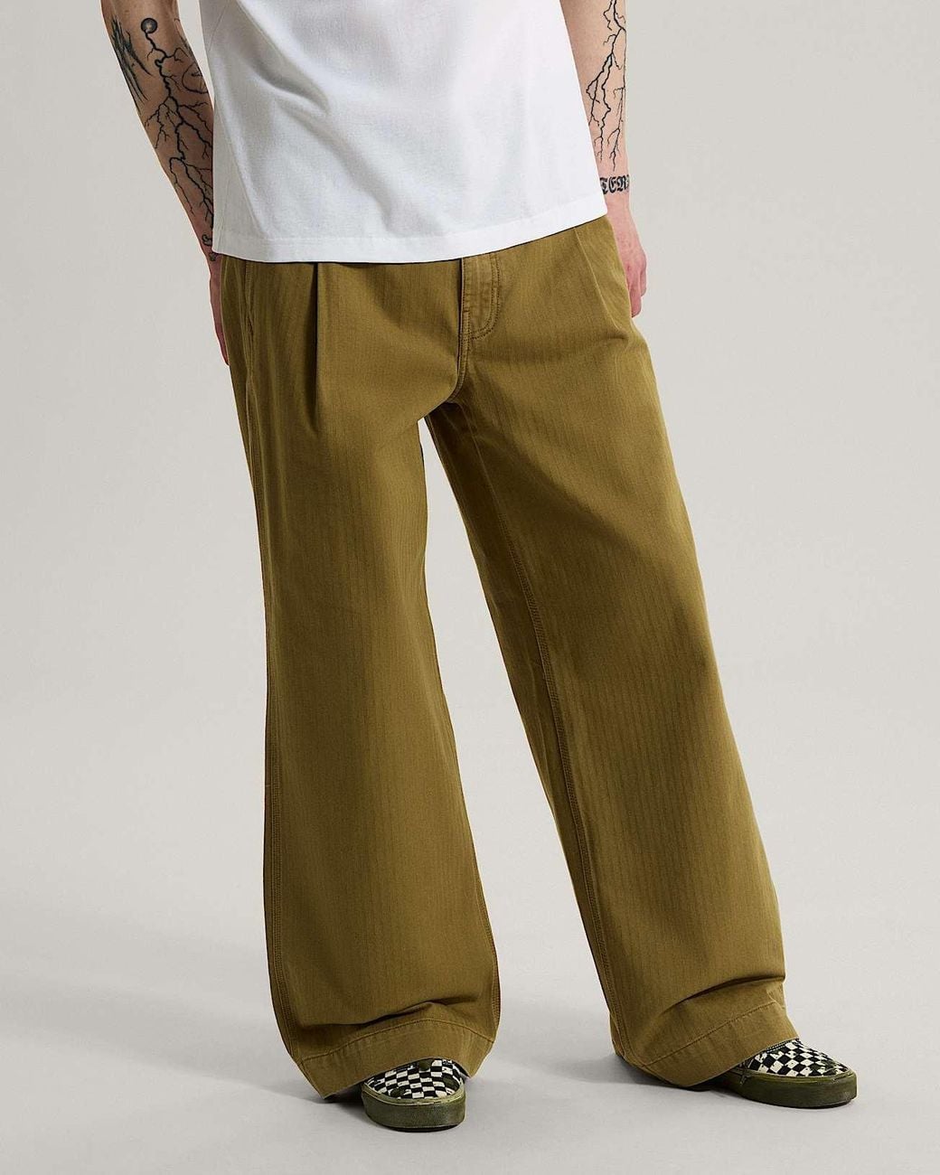 Vans Green Authentic Chino Loose Trousers for men