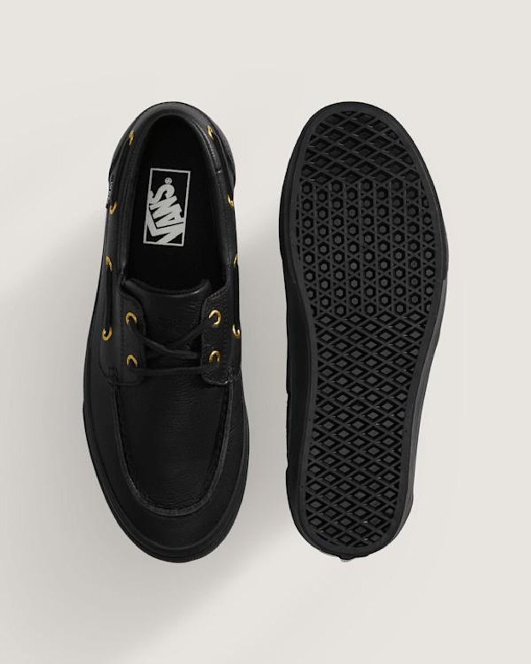 Vans Black 2-Eyelet Boat Shoes for men