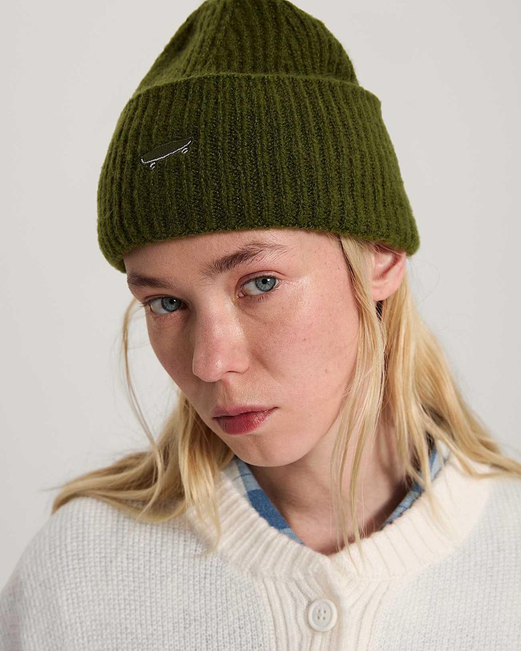 Vans Green Densmore Wide Cuff Beanie for men