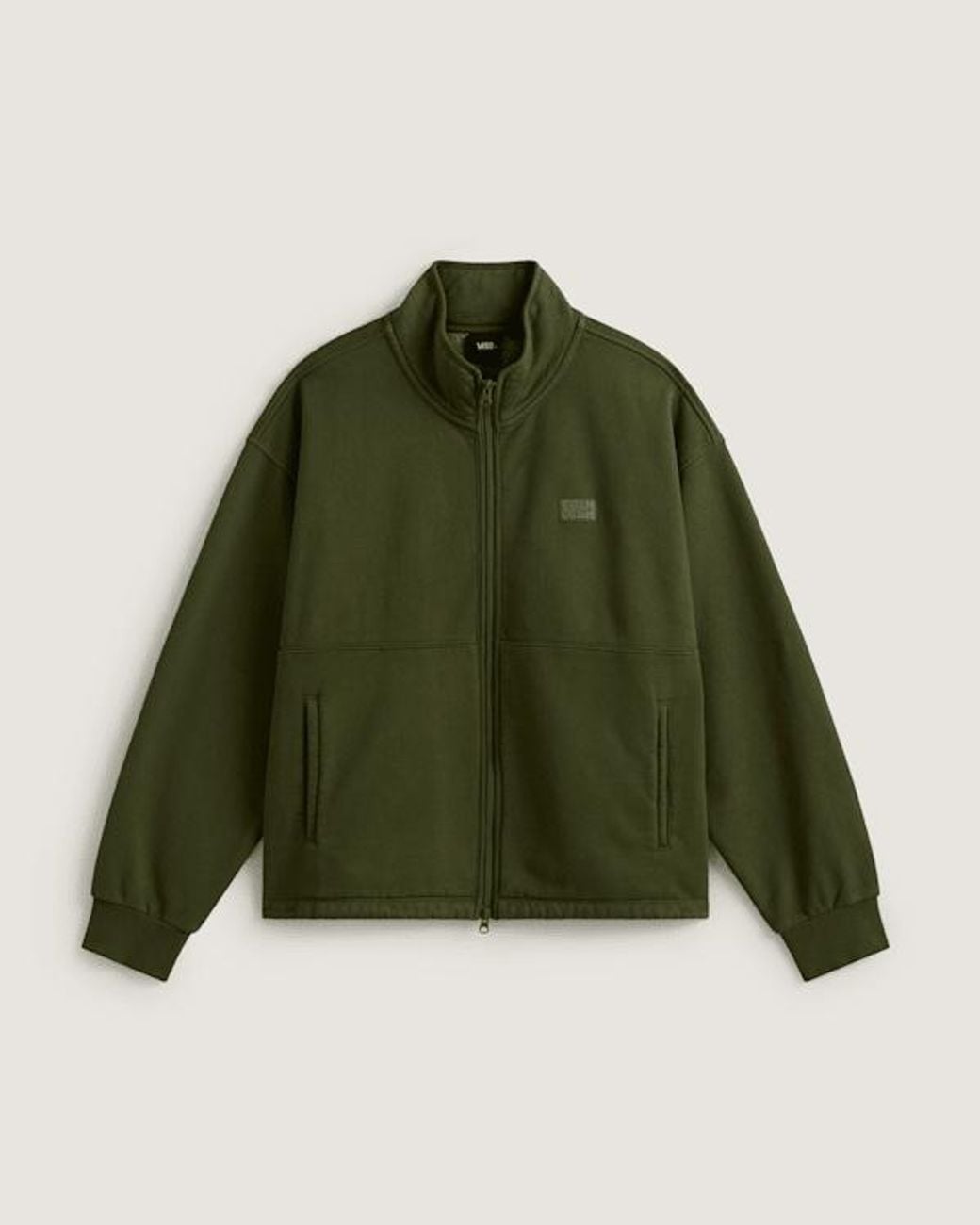 Vans Green Full Zip Mock Neck Fleece Balsam for men