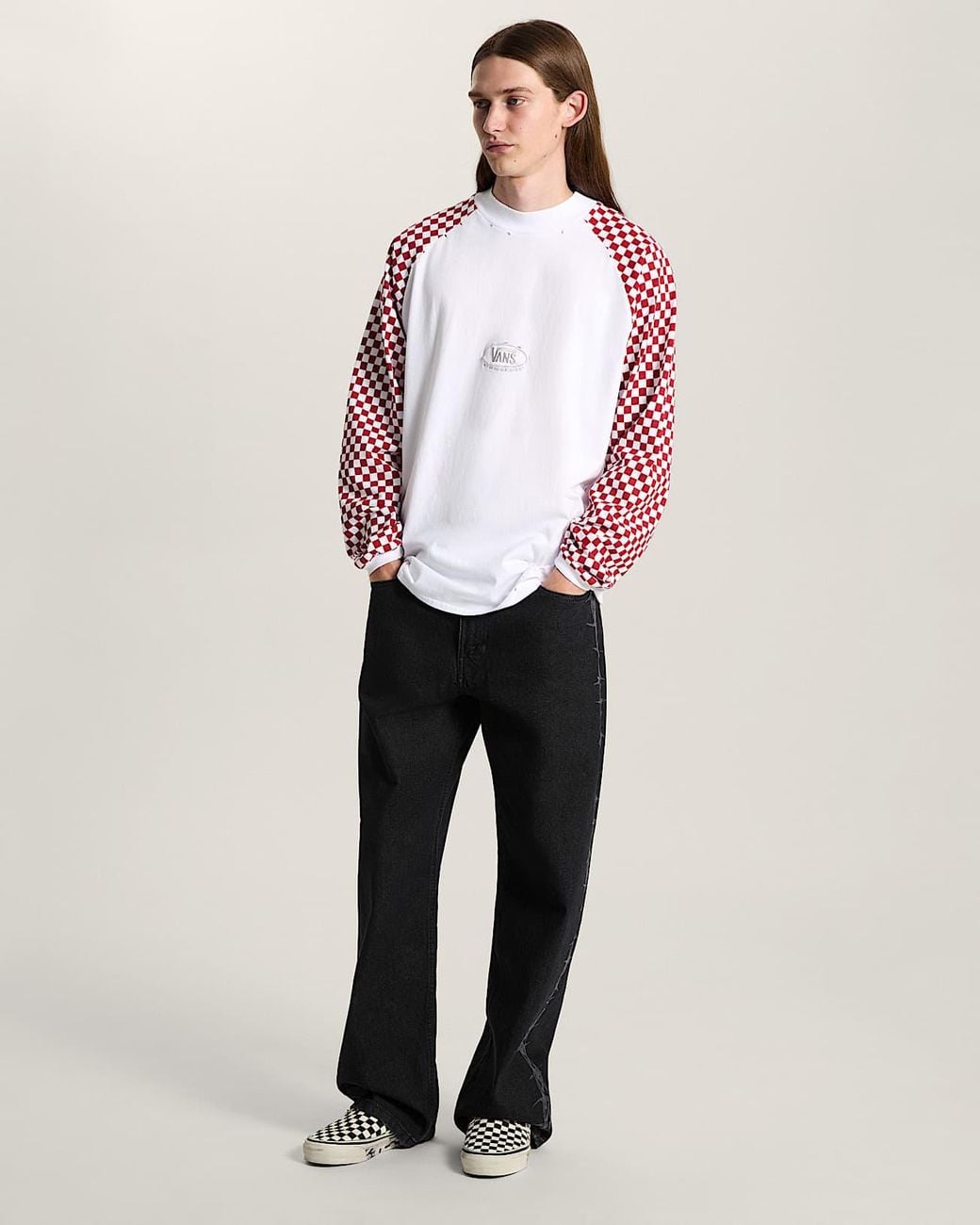 Vans A.O.D. By Slam Jam Racing Langarmshirt, Herren, Größe in Pink für Herren