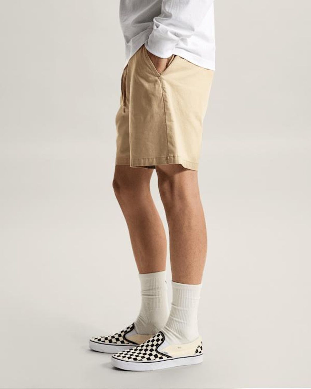 Pantalones Cortos Elásticos Holgados Range, Hombre, Talla Vans de hombre de color Natural