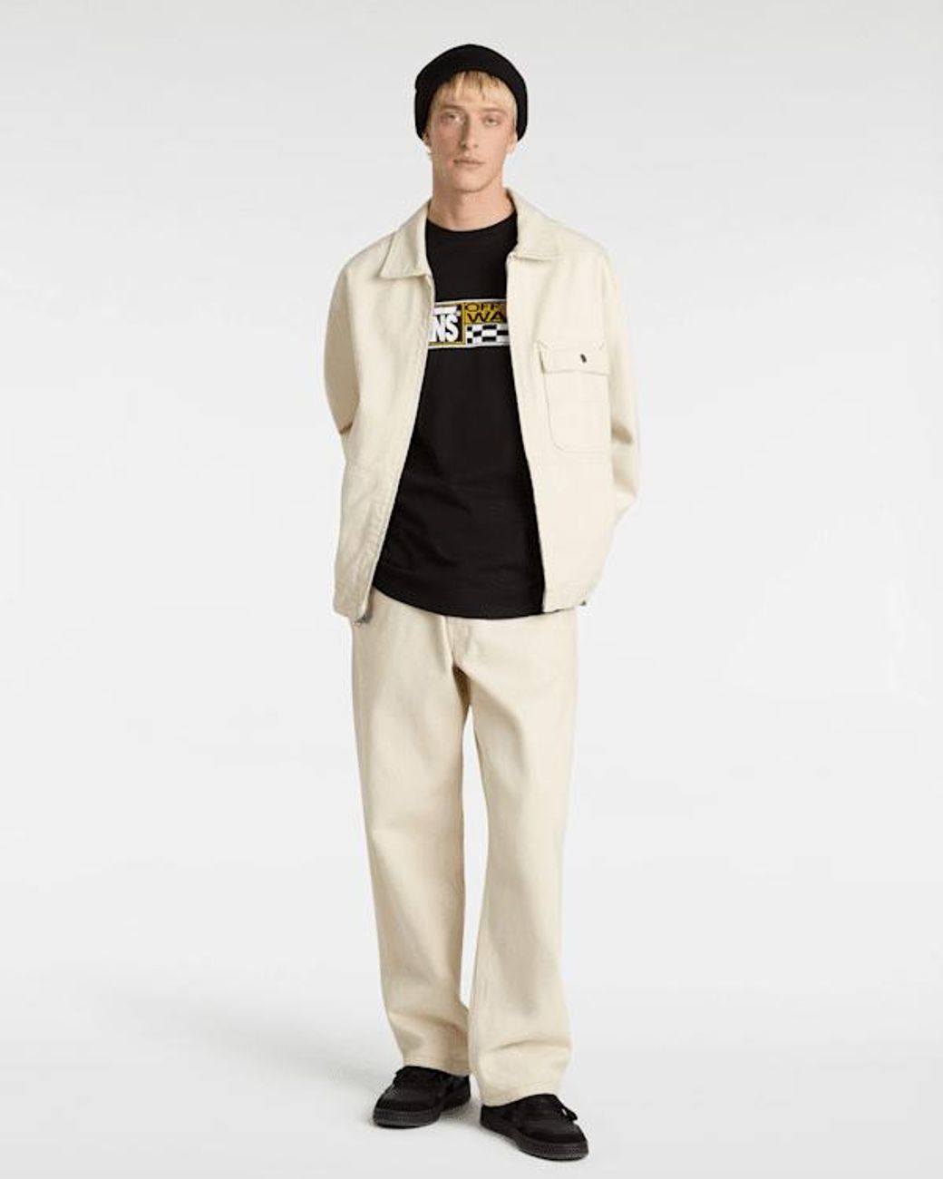 Vans Black Hi Stretch Long Sleeve T-Shirt for men