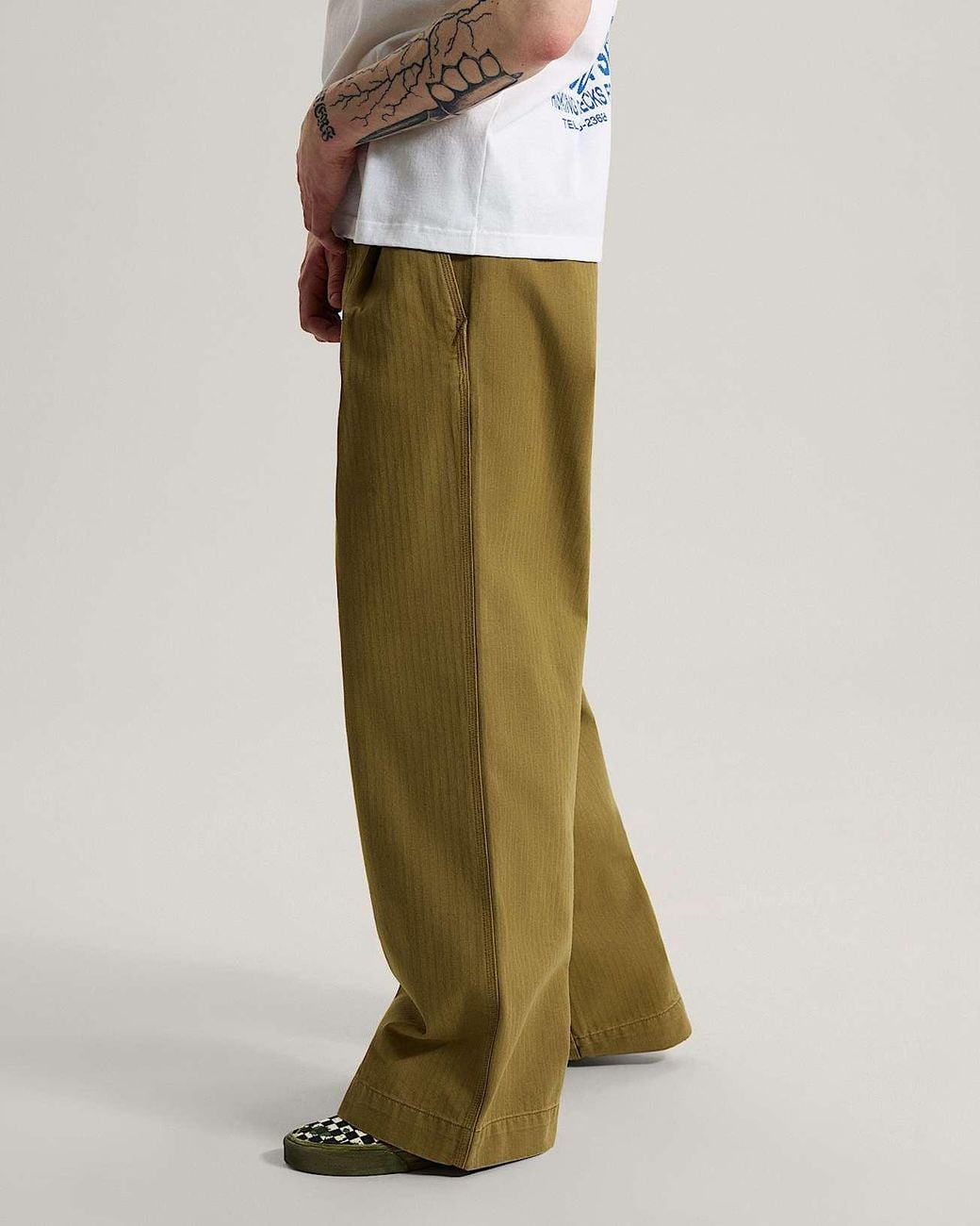 Vans Green Authentic Chino Loose Trousers for men