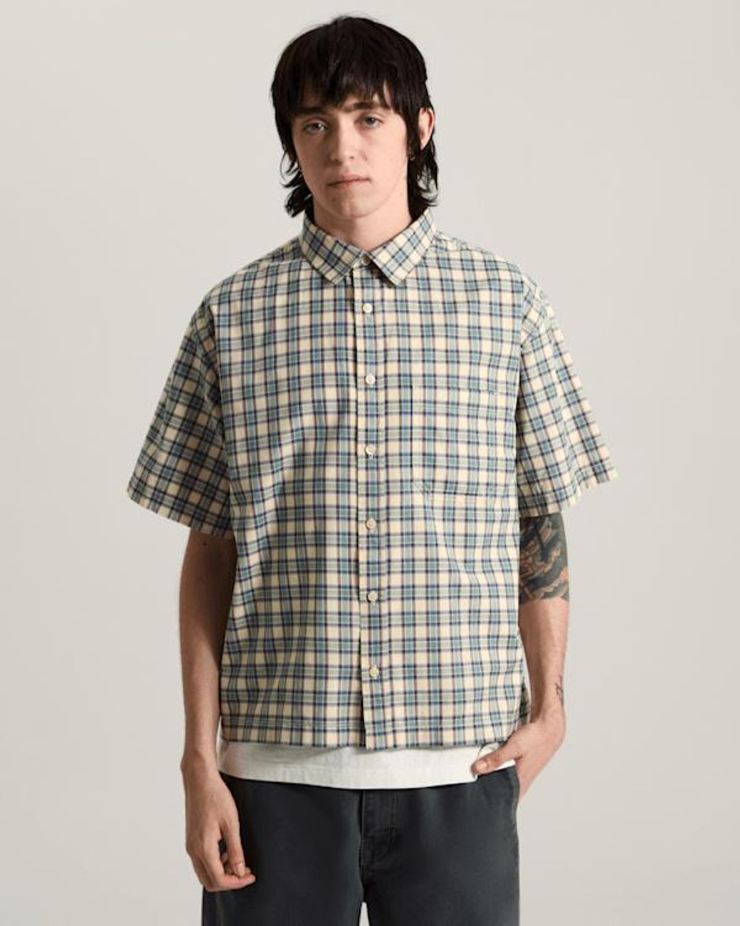 Vans Gray Larkspur Timber Plaid Shirt for men