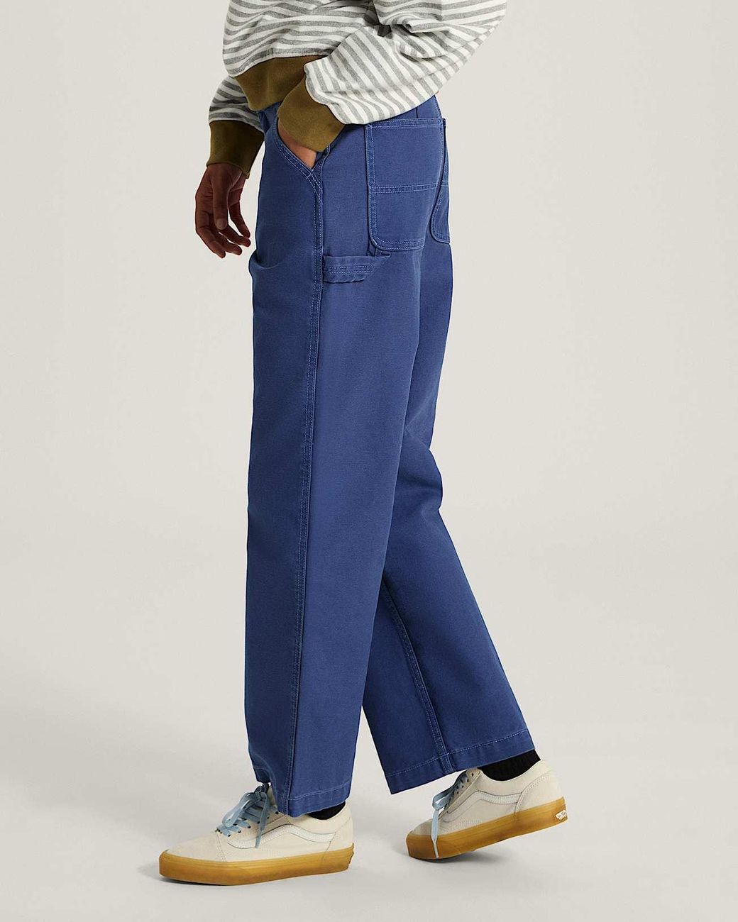 Vans Blue Chore Mid Rise Straight Trousers