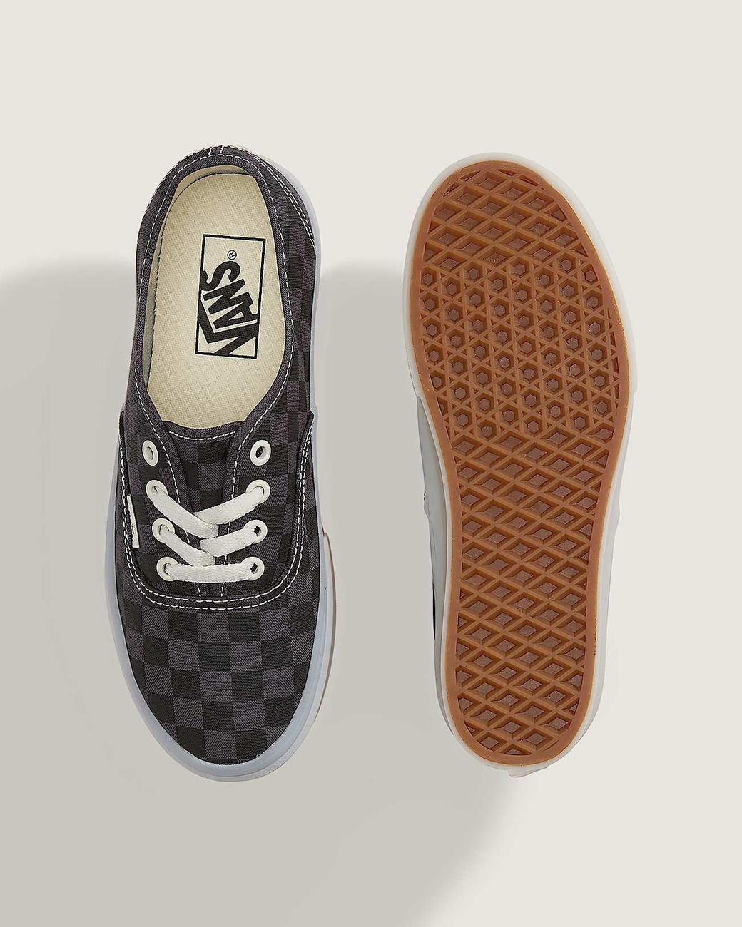 Vans Gray Authentic Platform Shoes for men