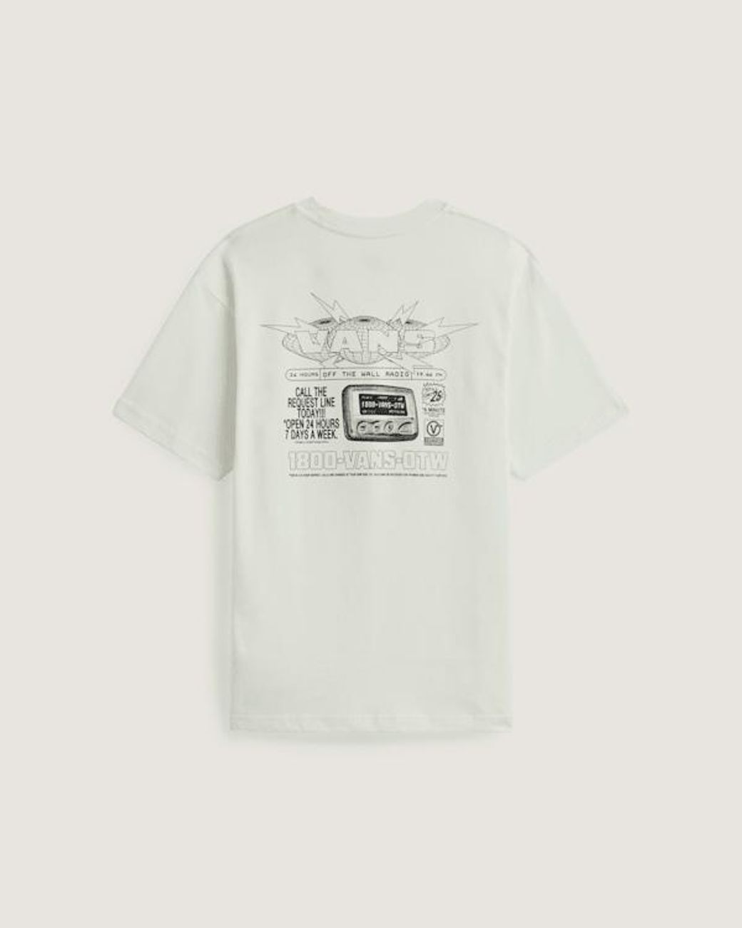 Vans Natural Hotline Radio Ss Tee Marshmallow for men