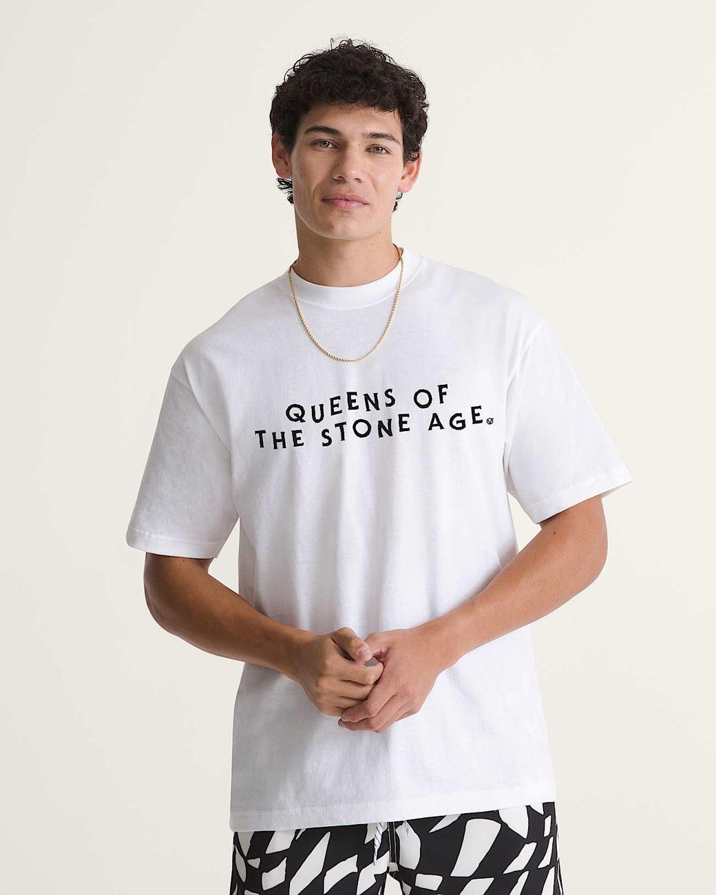 Vans White Queens Of The Stone Age T-Shirt for men