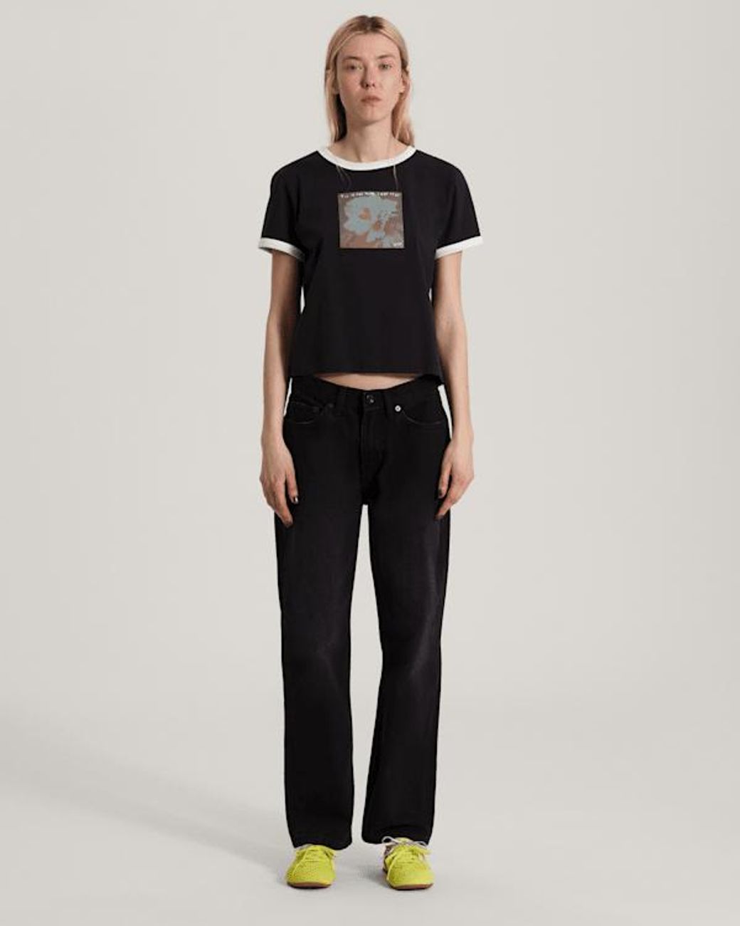 Vans Black Places I Wish To Go Ringer Ss Tee