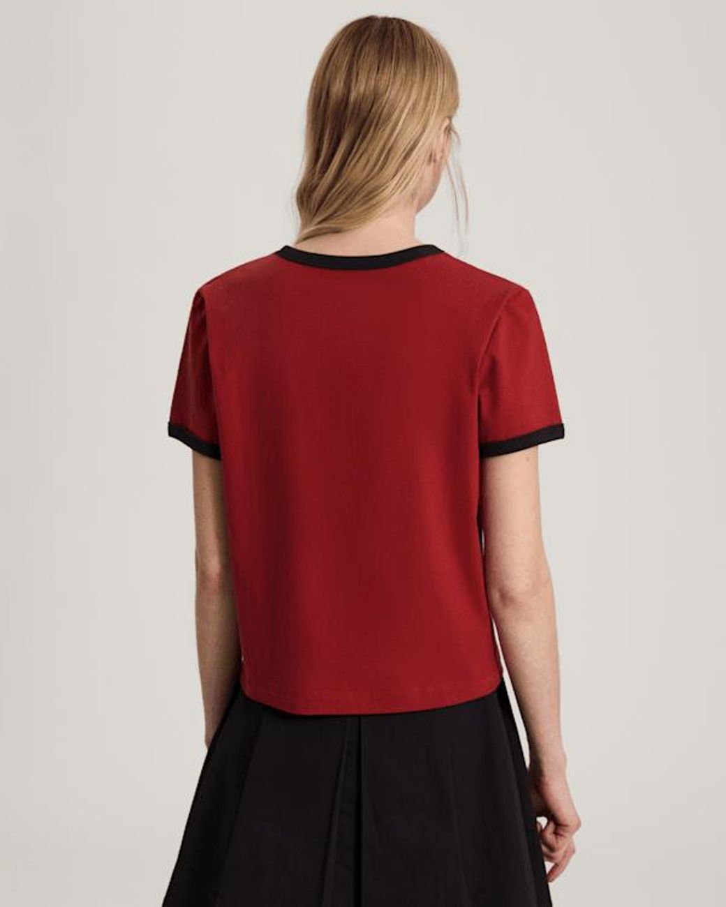 Vans Red Places I Wish To Go Ringer Ss Tee Poppy Ember