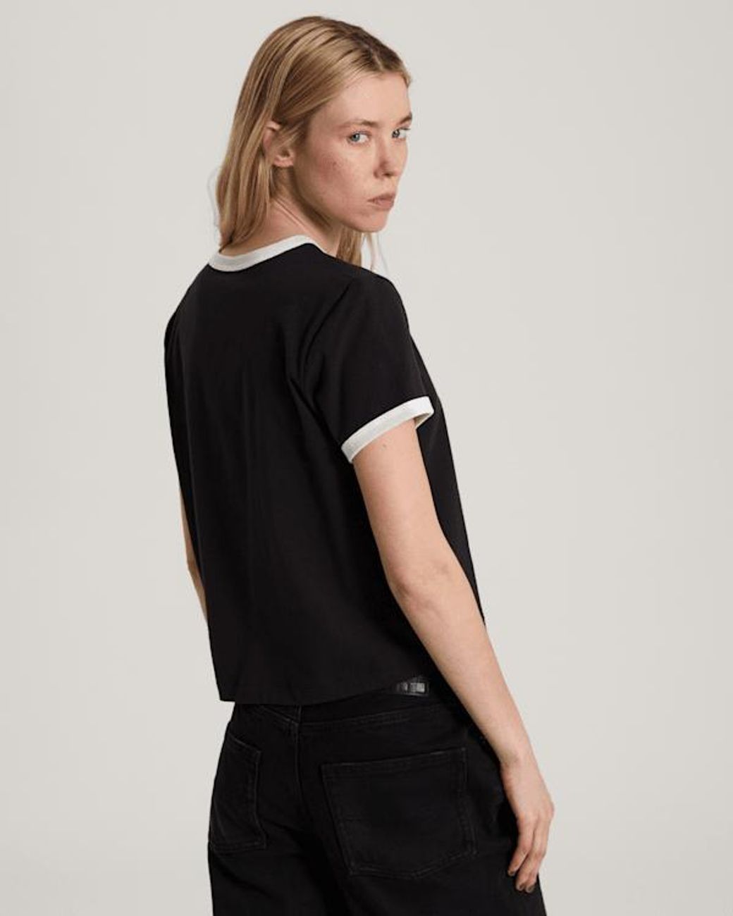 Vans Black Places I Wish To Go Ringer Ss Tee