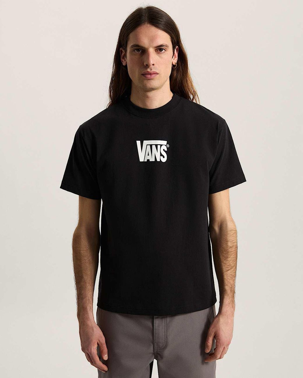 Vans Black Stretch Logo T-Shirt for men