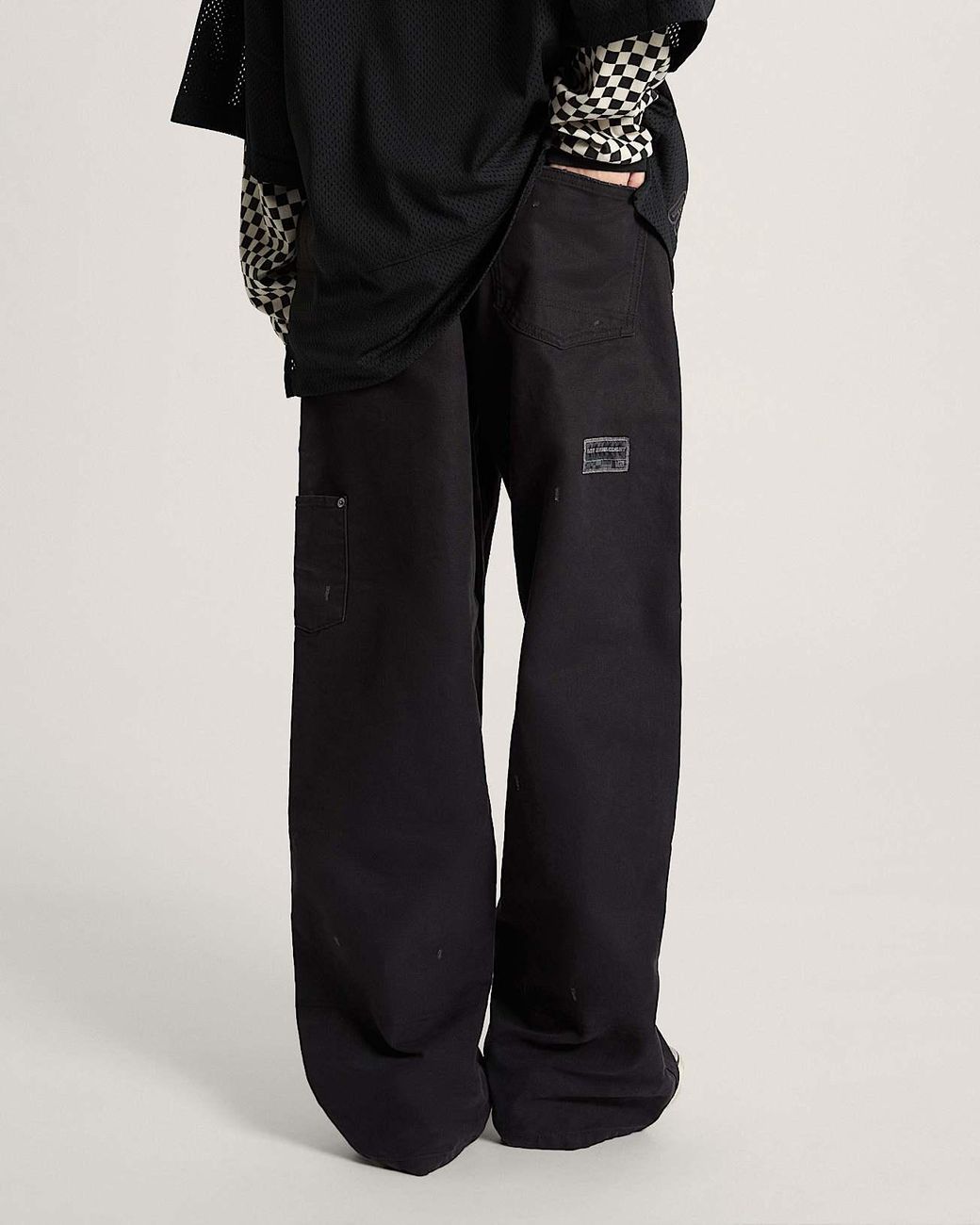 Vans Blue A.O.D. By Slam Jam Distressed Double Knee Trousers for men
