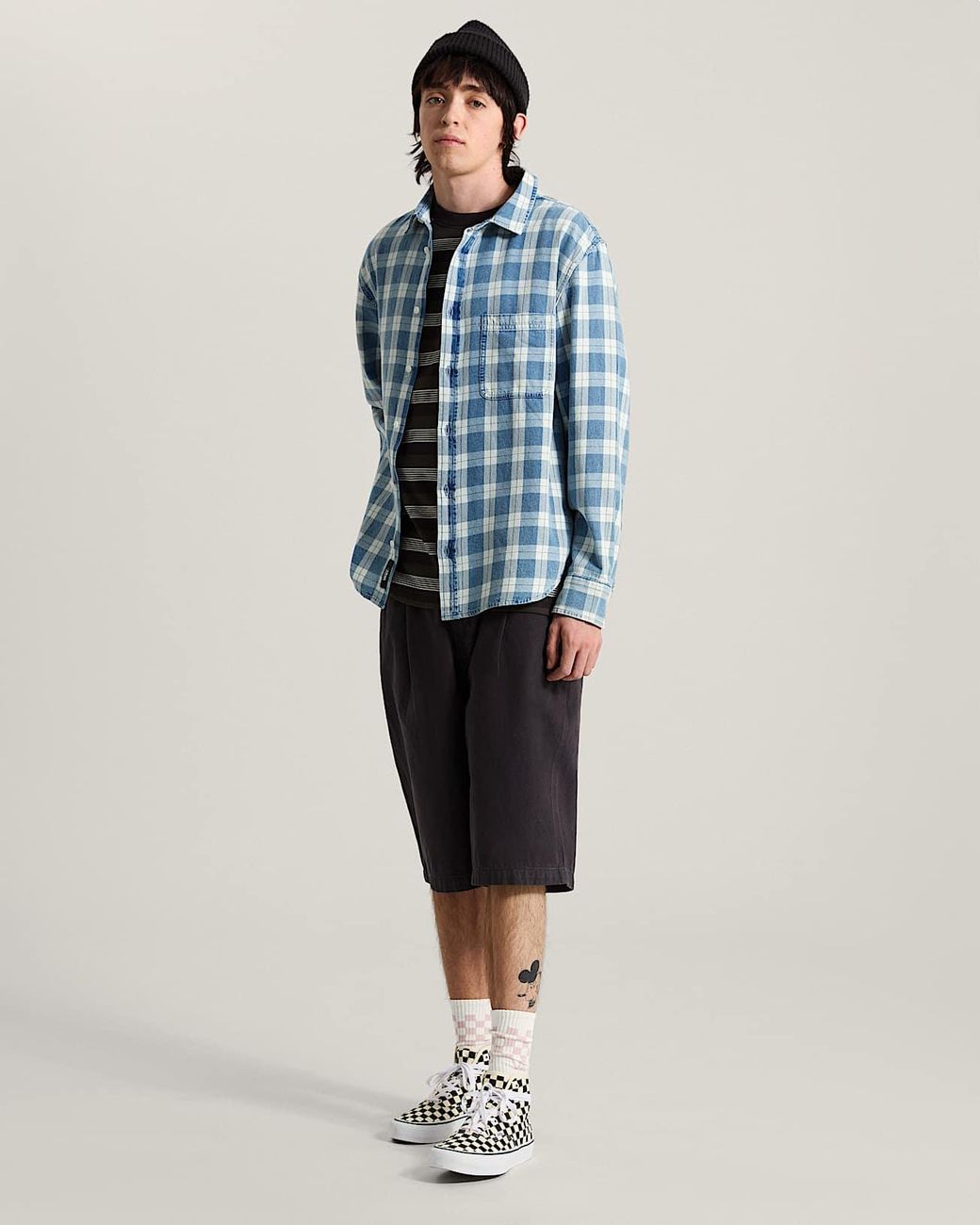 Vans Blue Lawson Solid Oxford Long Sleeve Shirt for men