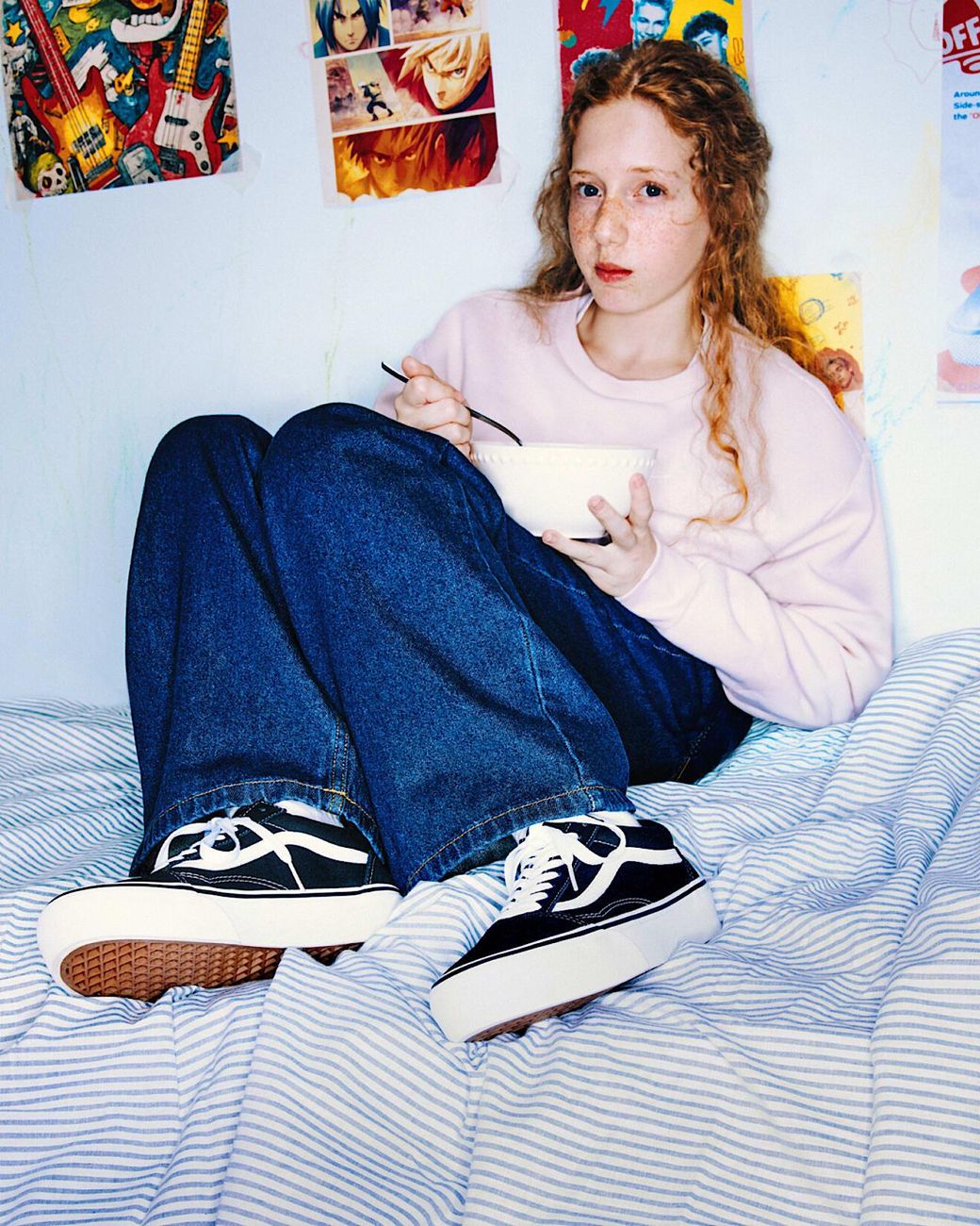 Vans Old Skool Platform Schuhe, Herren, Größe in White für Herren