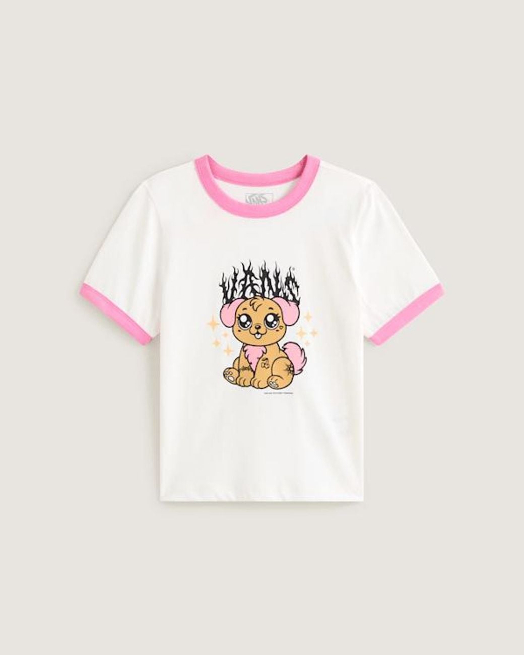 Vans Puppy Ringer Tee, Vrouw, Grootte in het White
