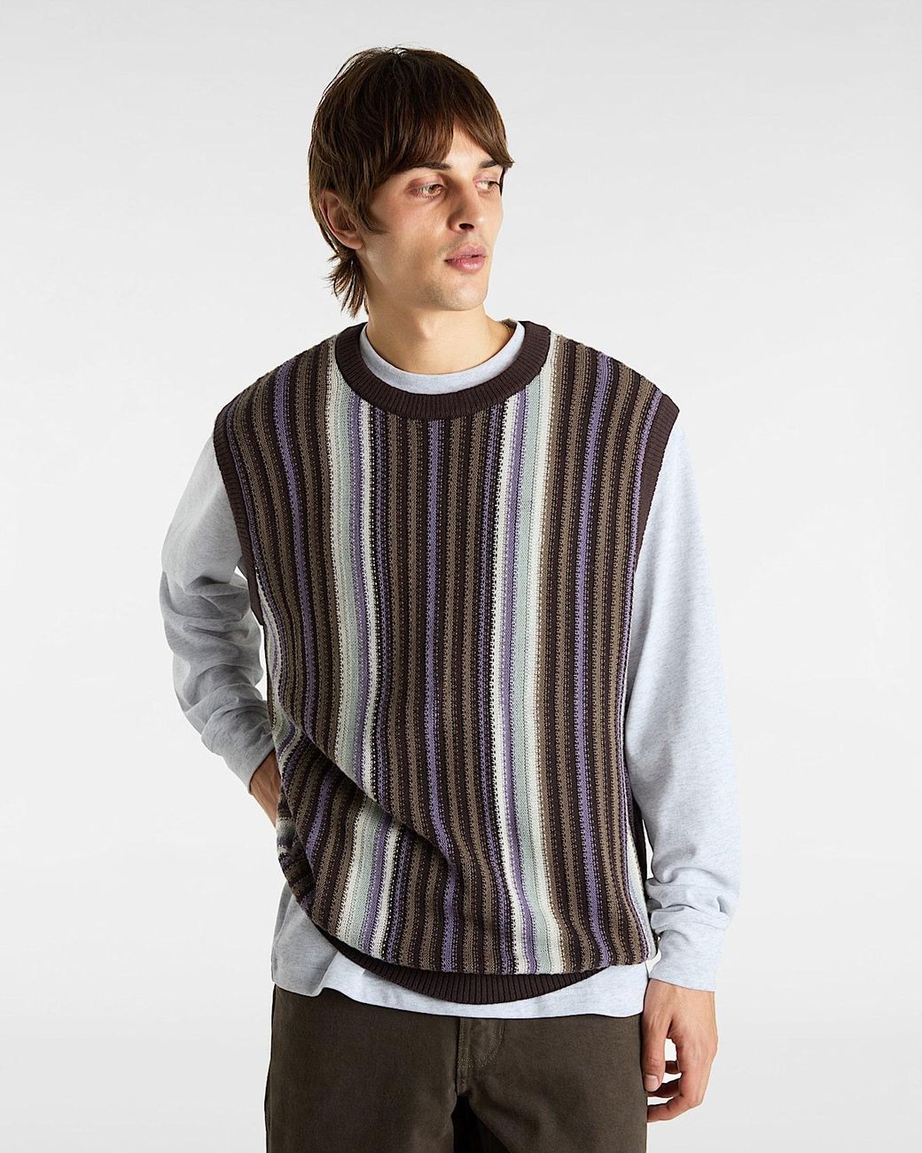 Vans Brown Premium Samuelson Sweater Vest for men