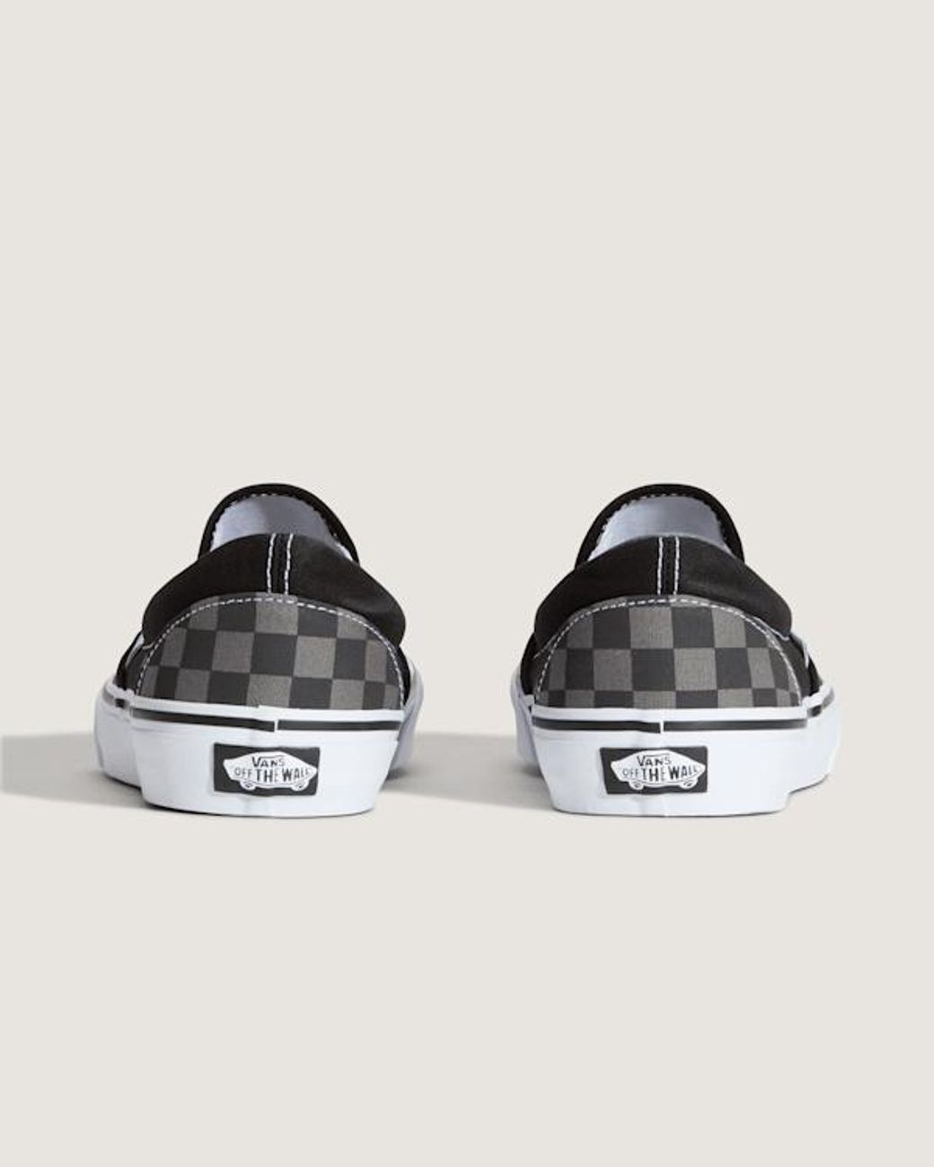 Vans Black Checkerboard Classic Slip-On Shoes /Pewter Checkerboard) for men