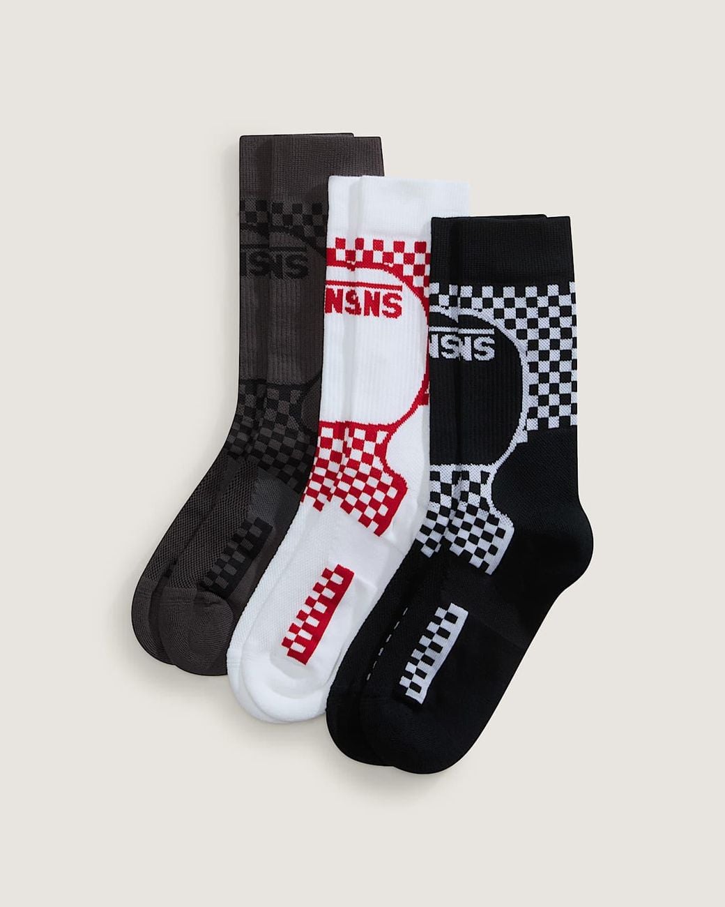 Vans A.O.D. By Slam Jam Checker Socken (3 Paar) Herren, Größe: L (42.5-47 in Black für Herren