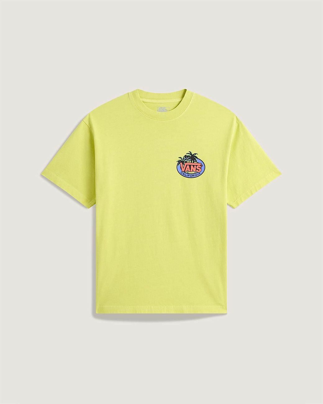Vans Yellow Socal Palms Ss Tee Fluro Lime for men