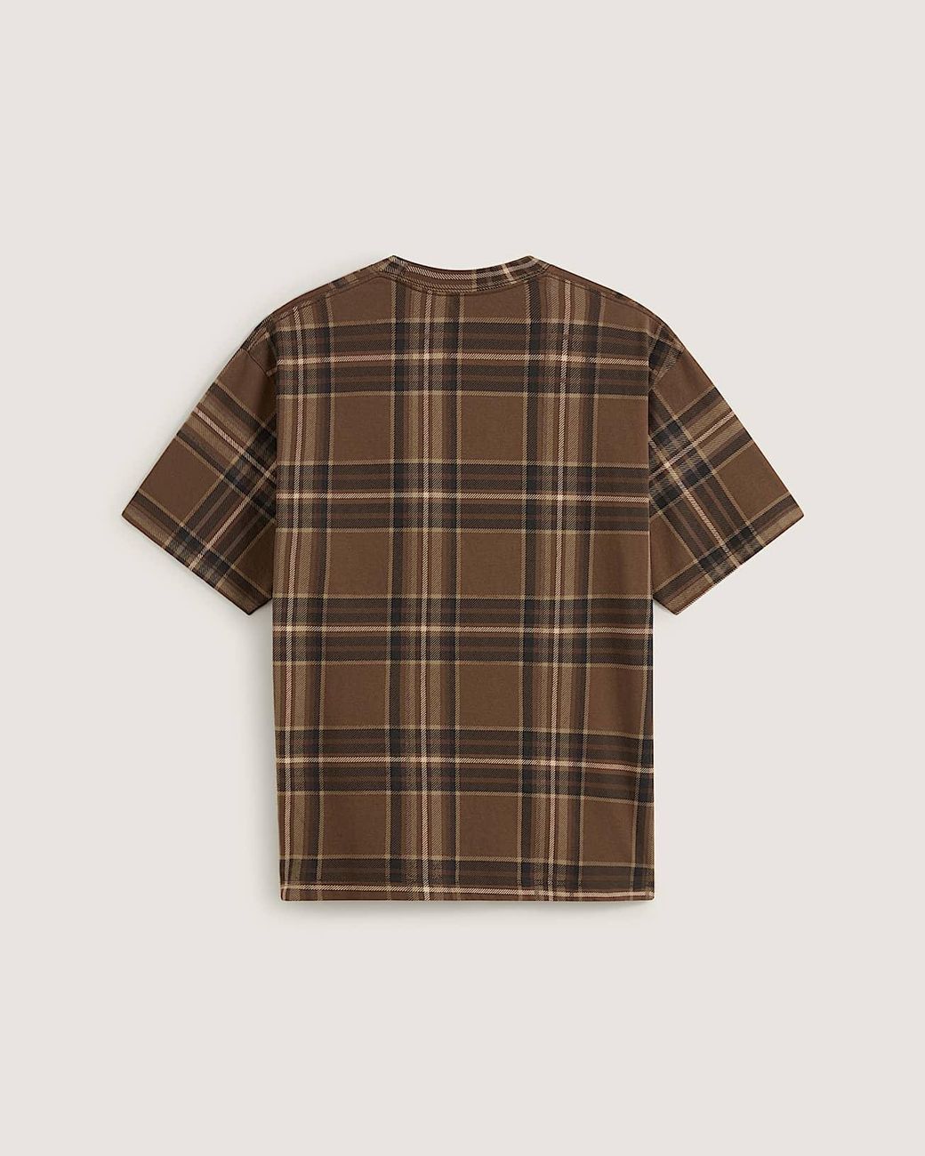 Vans Brown Printed Plaid T-Shirt for men
