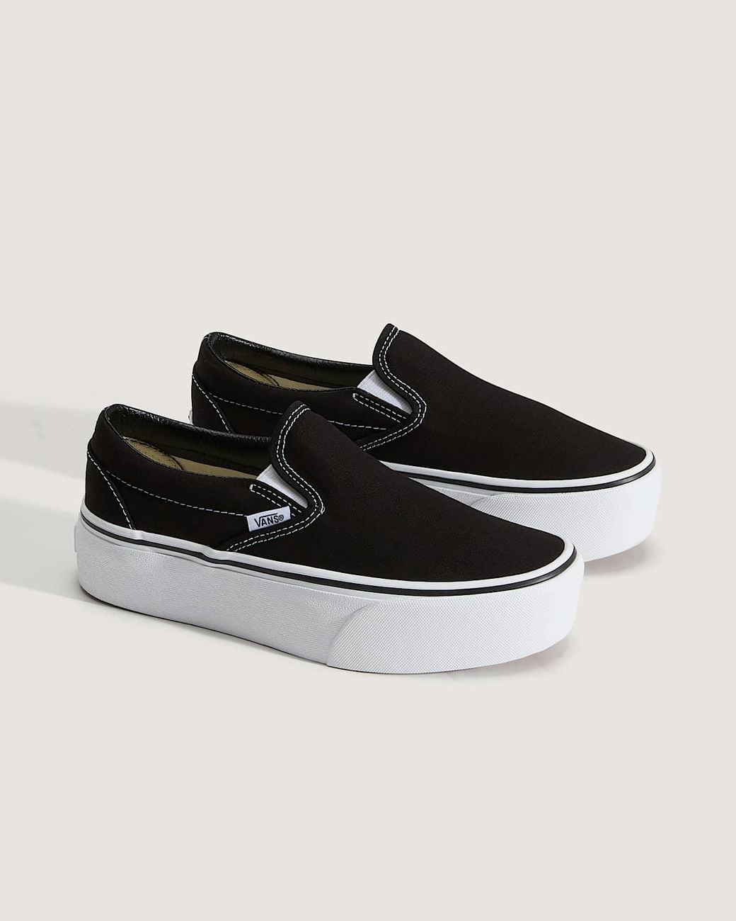 Vans White Classic Slip-On Platform Schuhe, Damen, Größe