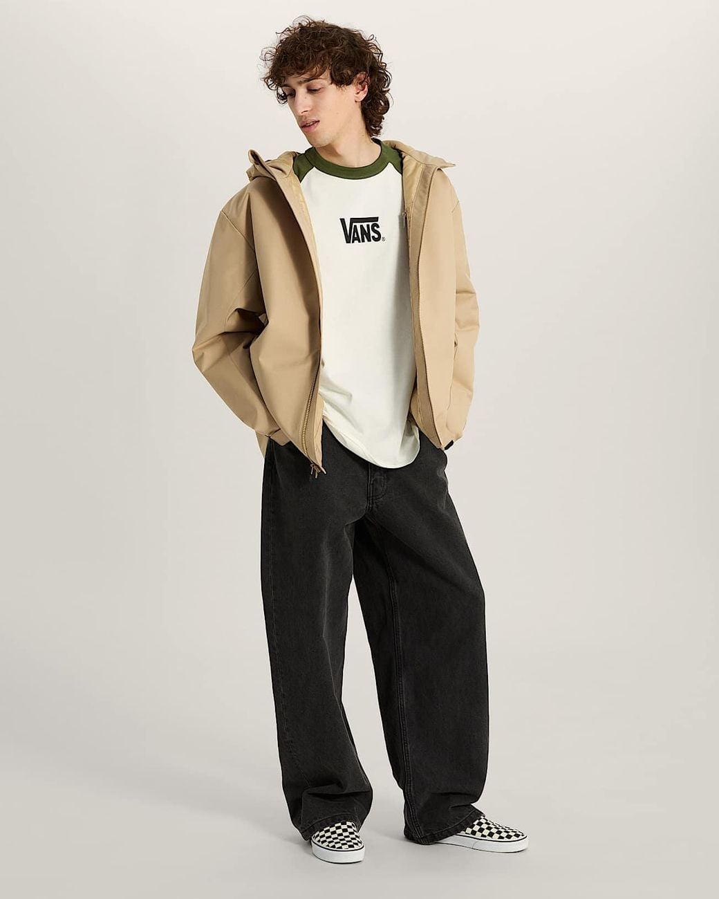 Vans Green Core Raglan Long Sleeve T-Shirt for men