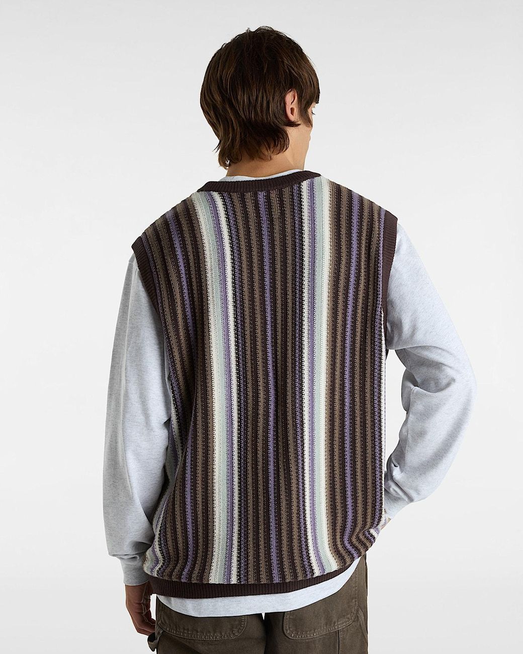 Vans Brown Premium Samuelson Sweater Vest for men
