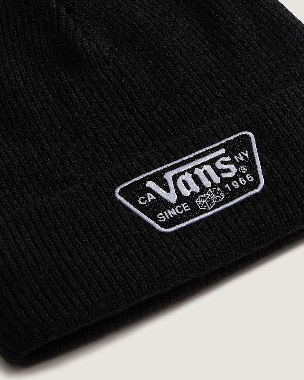 Vans Black Knu Patch Beanie for men