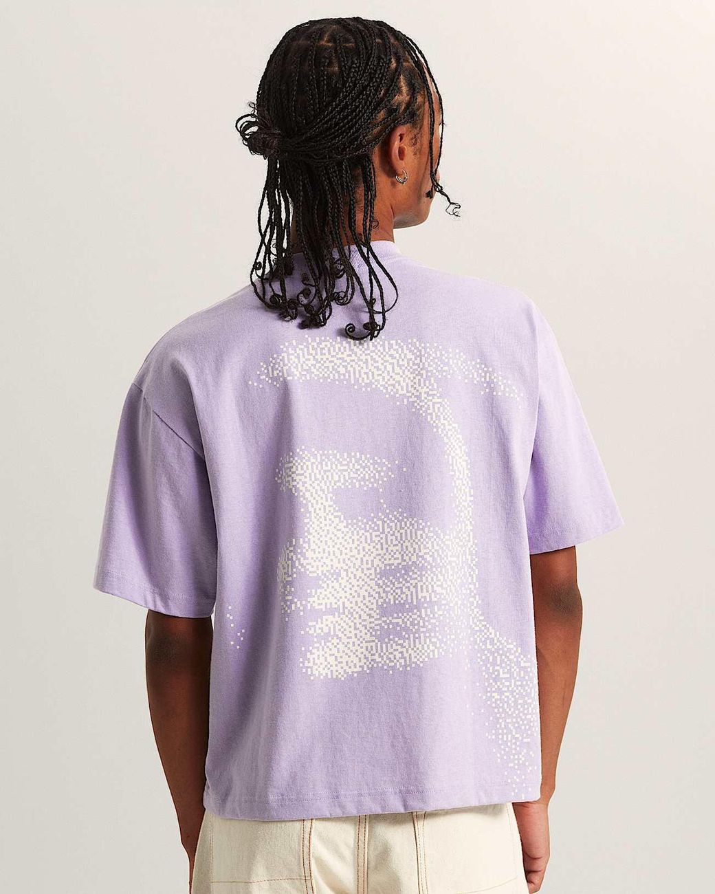 Vans Purple Blurred Face Short T-Shirt for men