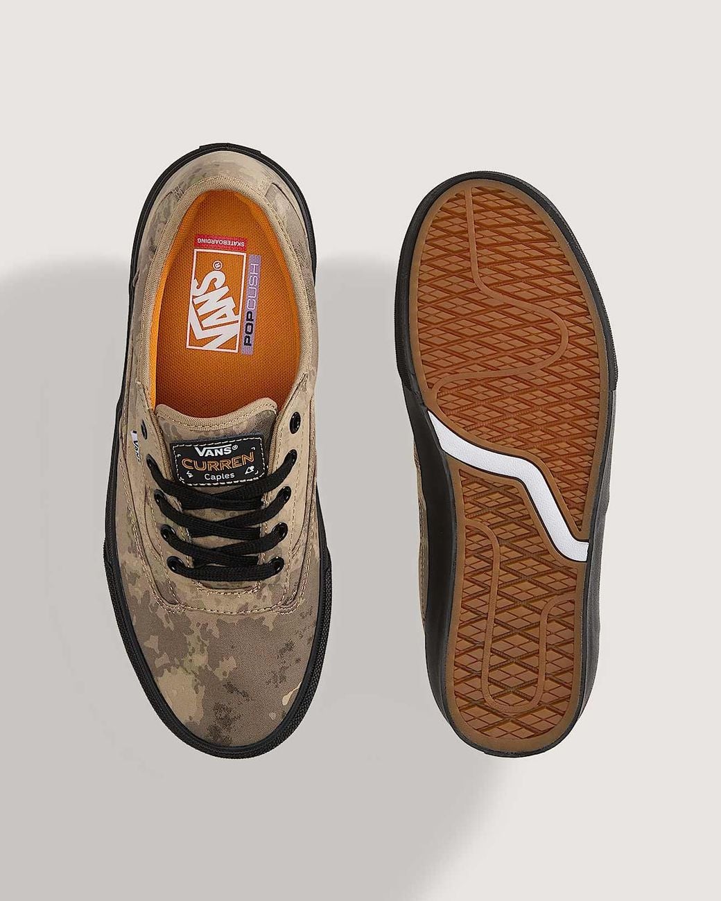 Vans Brown Skate Curren Caples Shoes for men