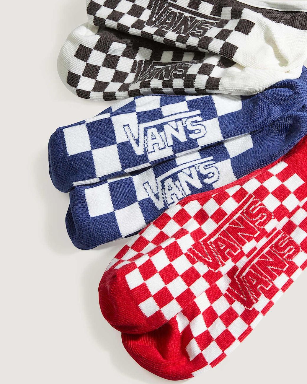 Vans Red Check Canoodle Socks (3 Pairs) Size: L (8.5-12​ for men