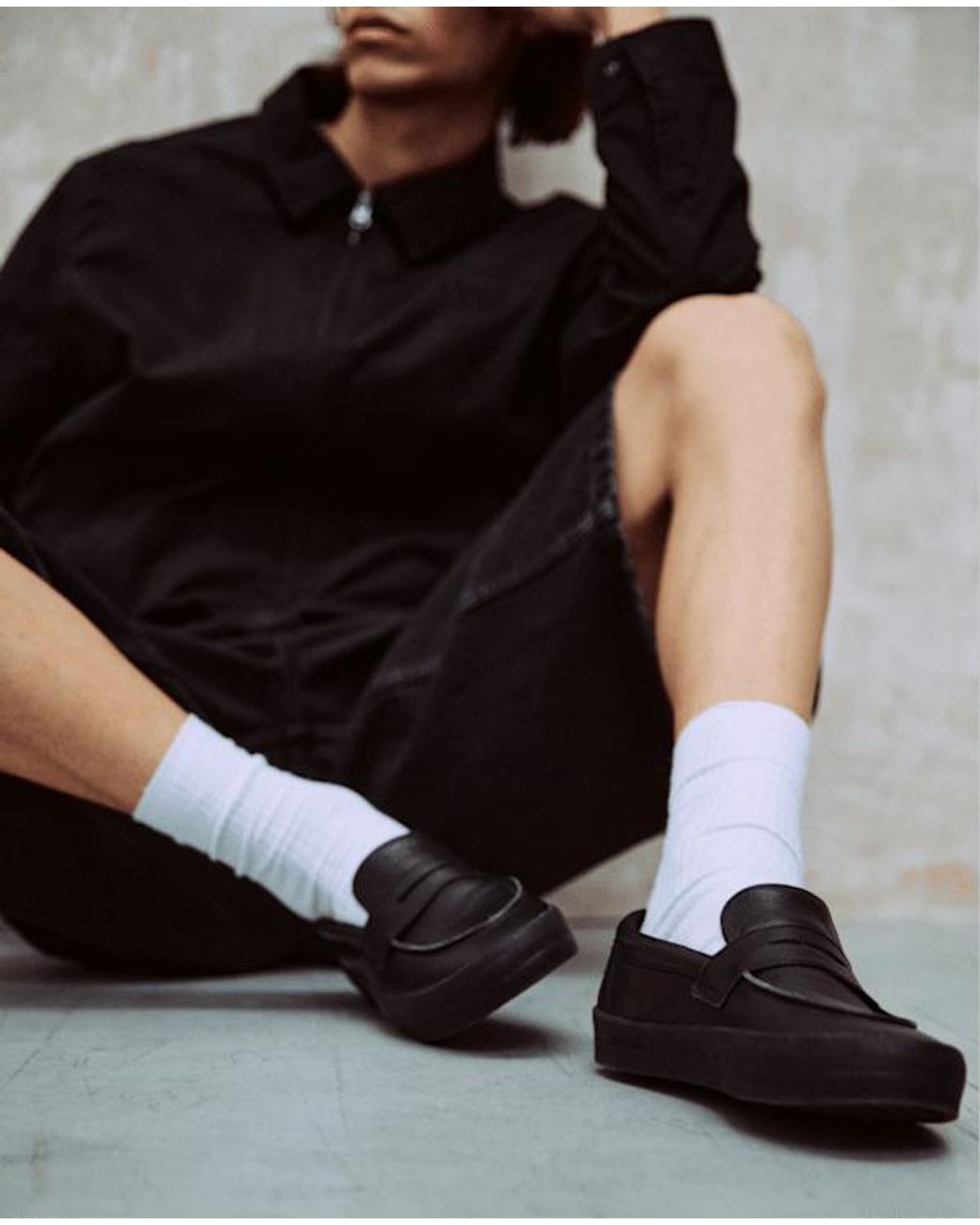 Vans Black Skate Loafer Shoes for men