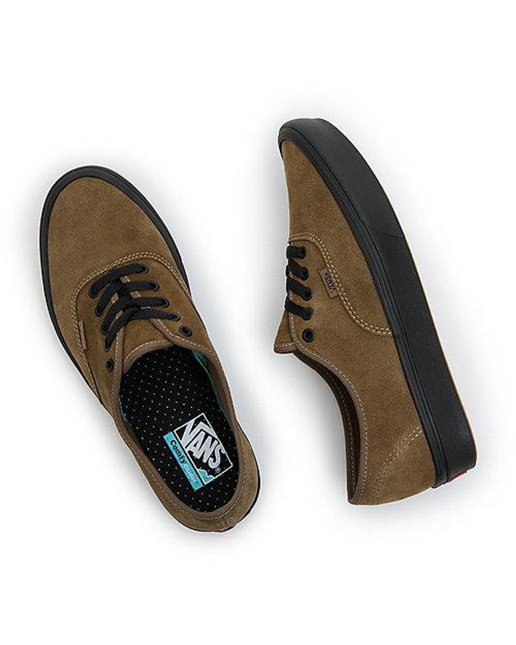 Vans Authentic Comfycush Suede Shoes (Kangaroo) in Brown | Lyst UK
