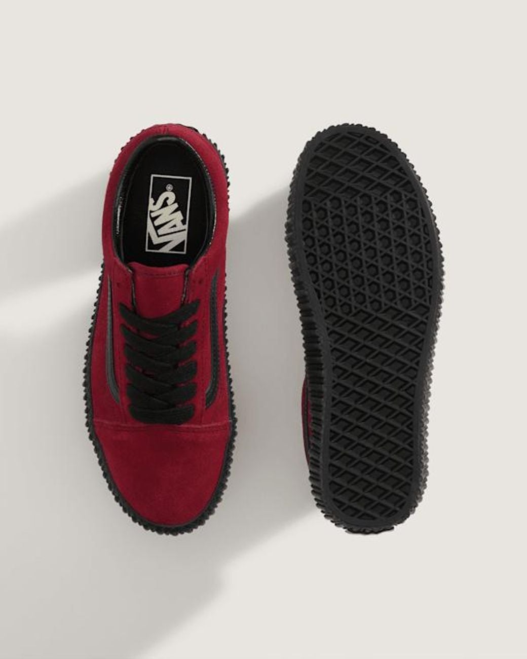 Vans Red Old Skool Creeper Shoes for men