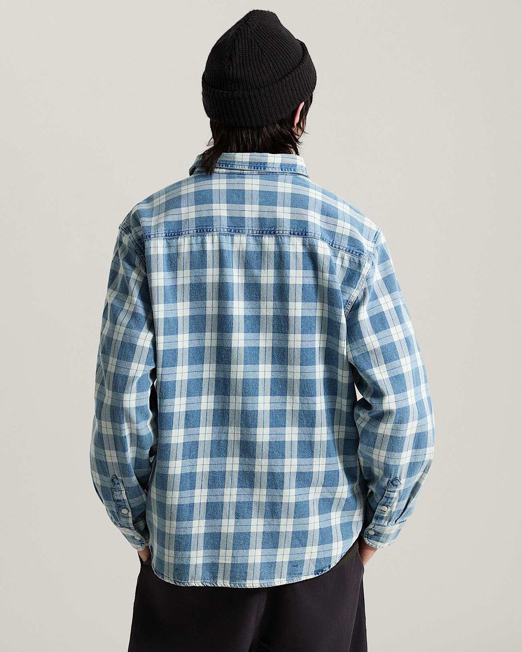 Vans Blue Lawson Solid Oxford Long Sleeve Shirt for men