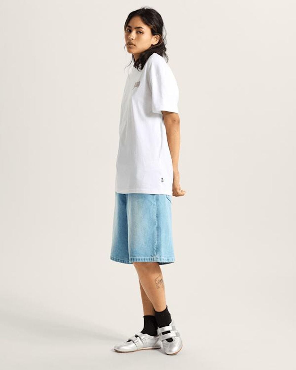 Vans White Lil Bear T-Shirt, Damen, Größe