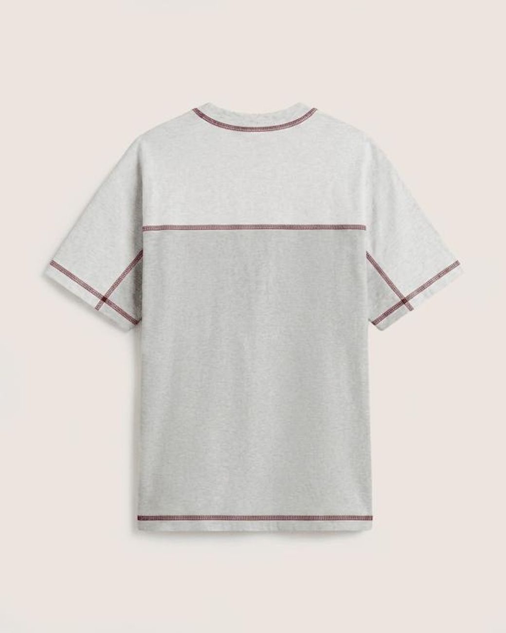 Vans Gray Contrast Stitch Loose Fit Ss Tee Ash Heather for men