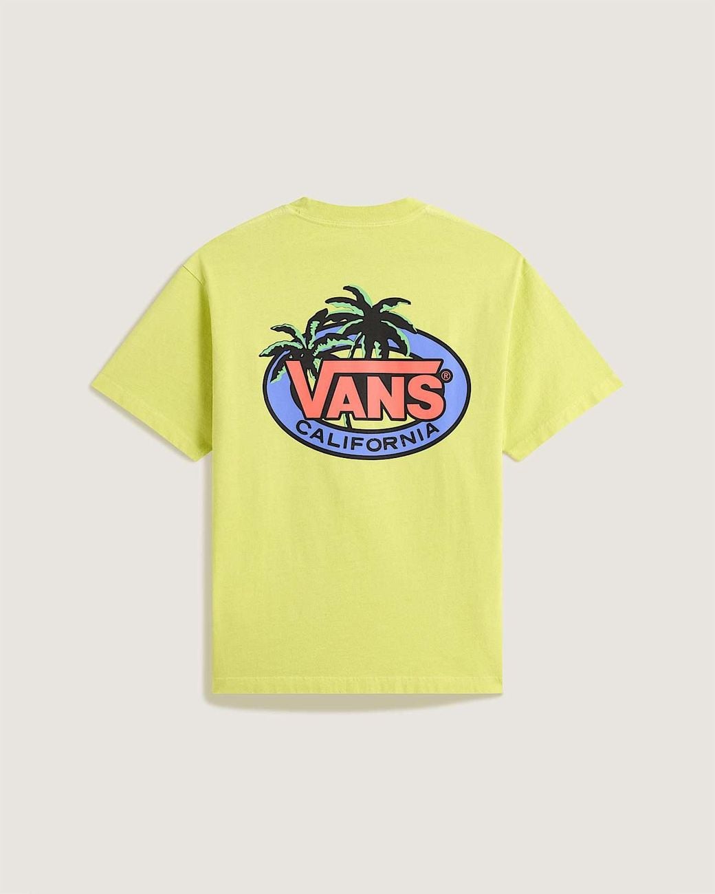 Vans Yellow Socal Palms Ss Tee Fluro Lime for men