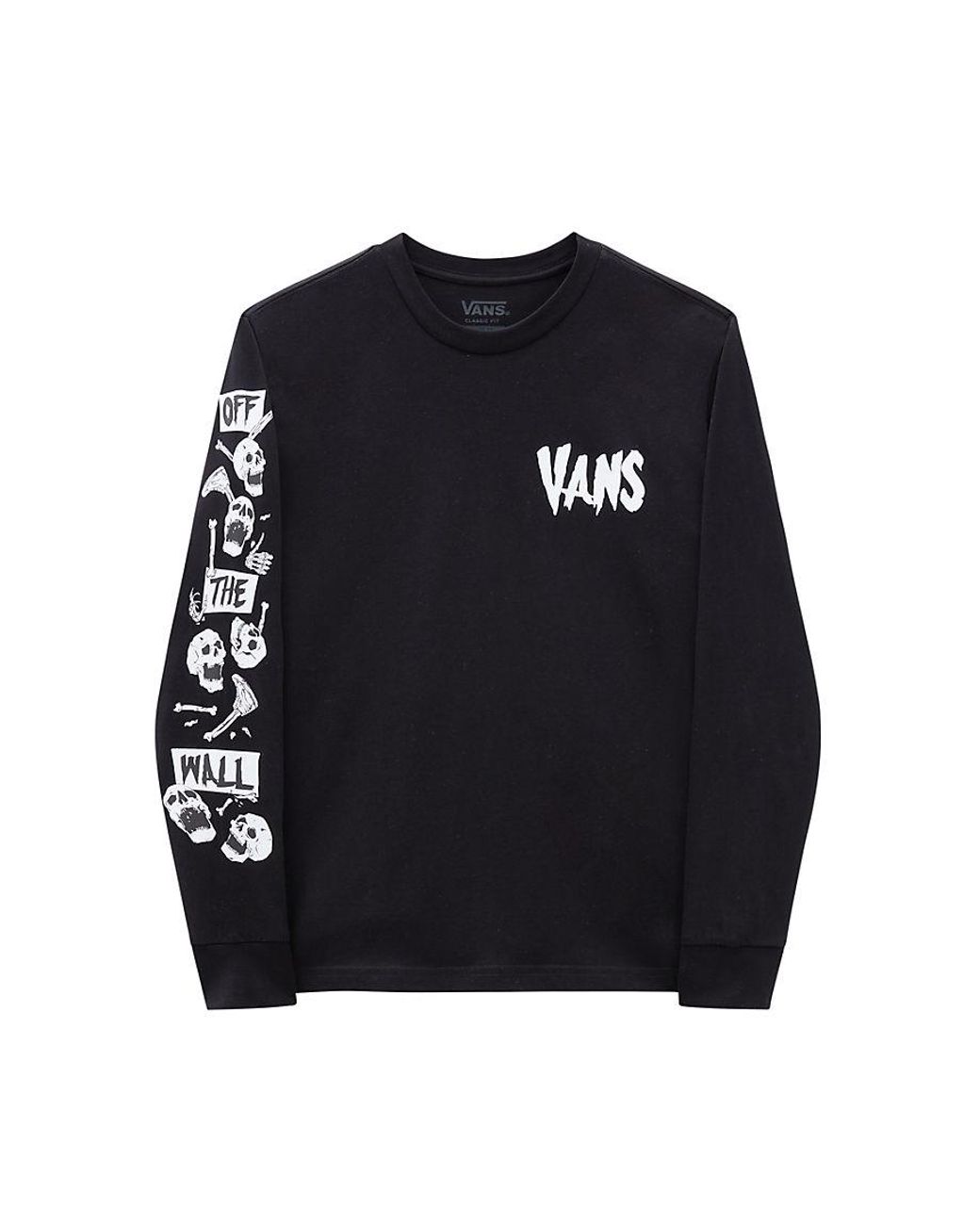 Vans skeleton shirt deals