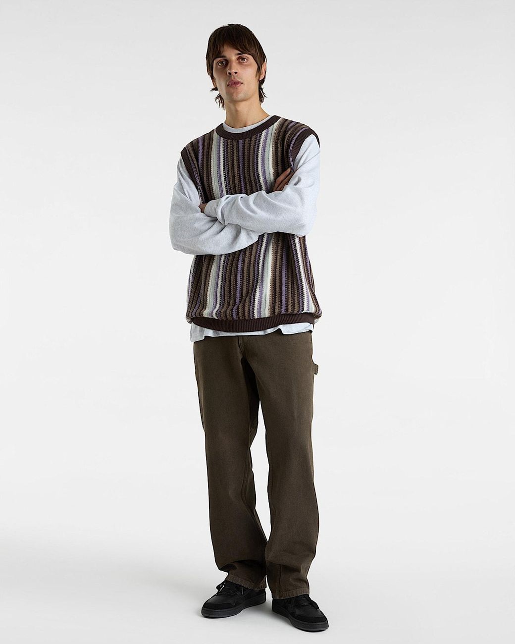 Vans Brown Premium Samuelson Sweater Vest for men