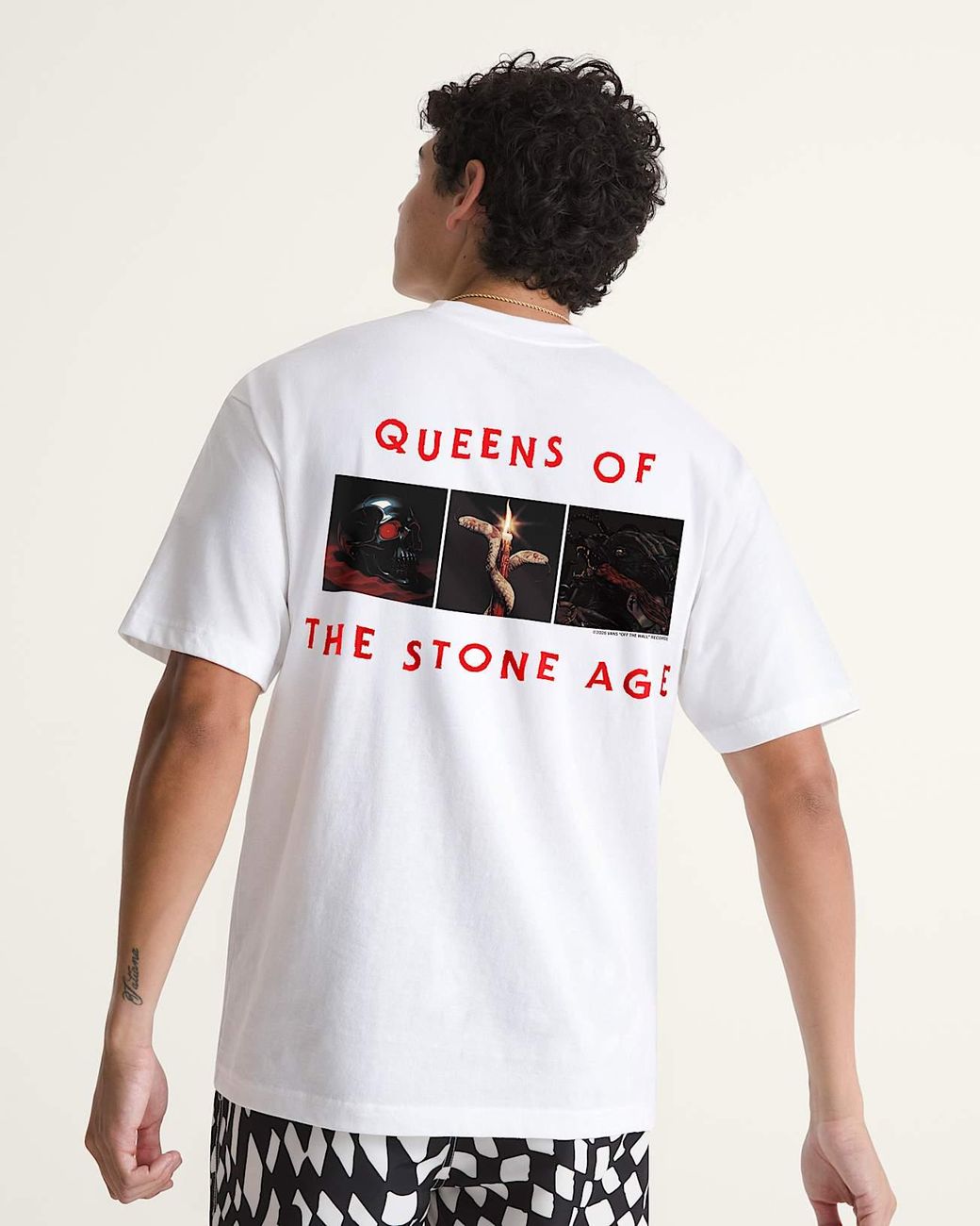 Vans White Queens Of The Stone Age T-Shirt for men