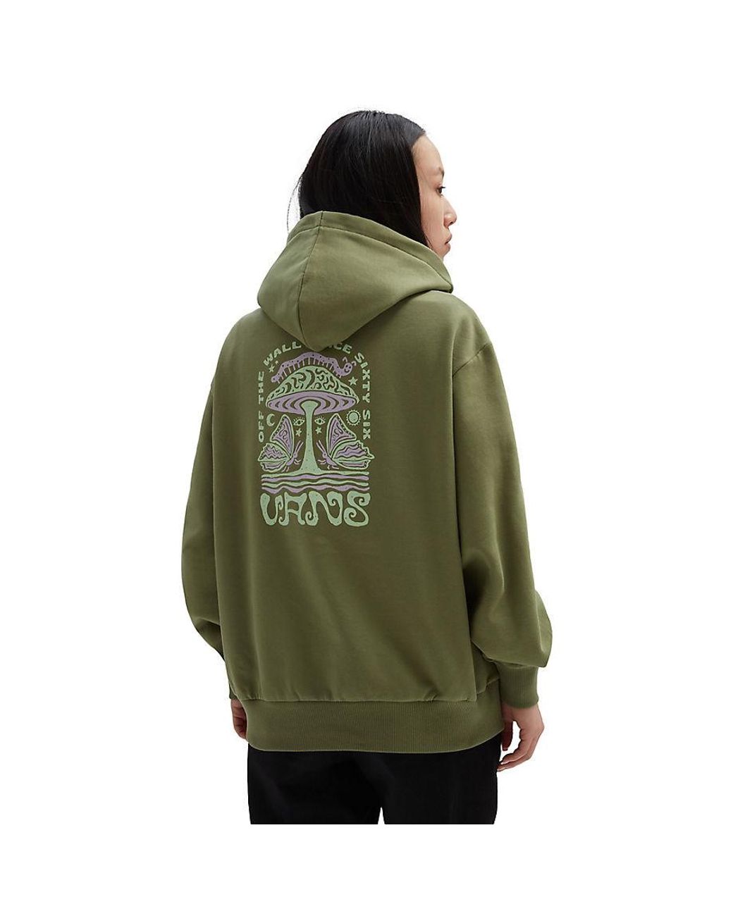 Vans Shroomy Experience Pullover Hoodie in Green | Lyst UK