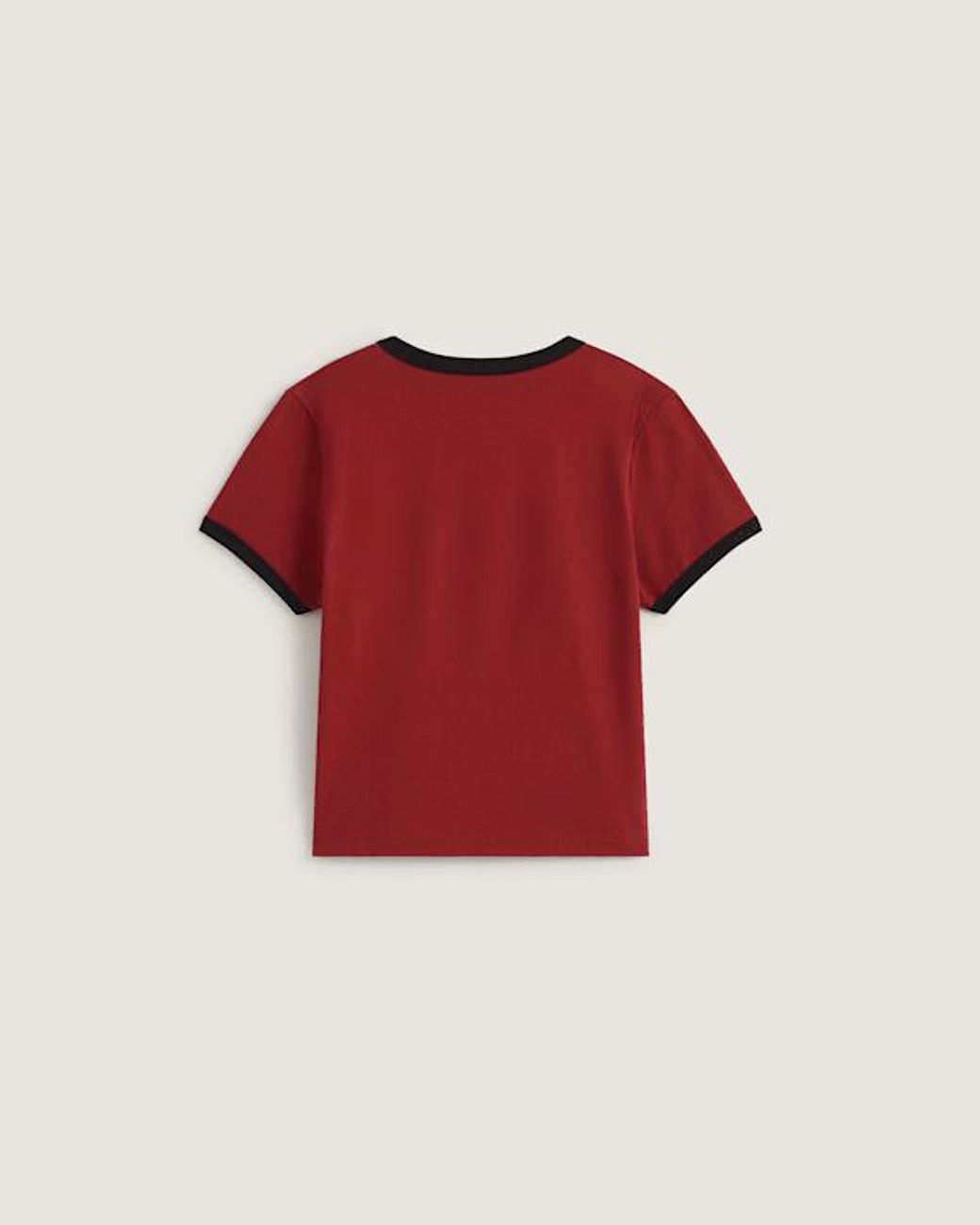 Vans Red Places I Wish To Go Ringer Ss Tee Poppy Ember
